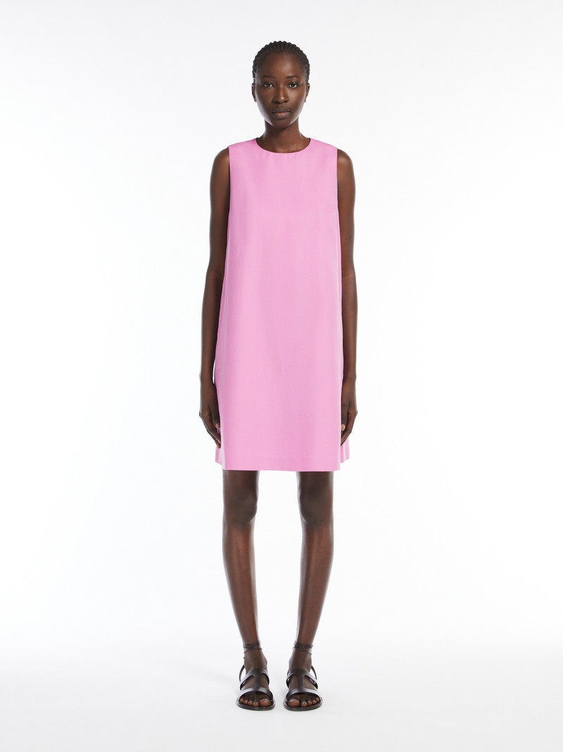 RACER Cotton and linen short dress 3