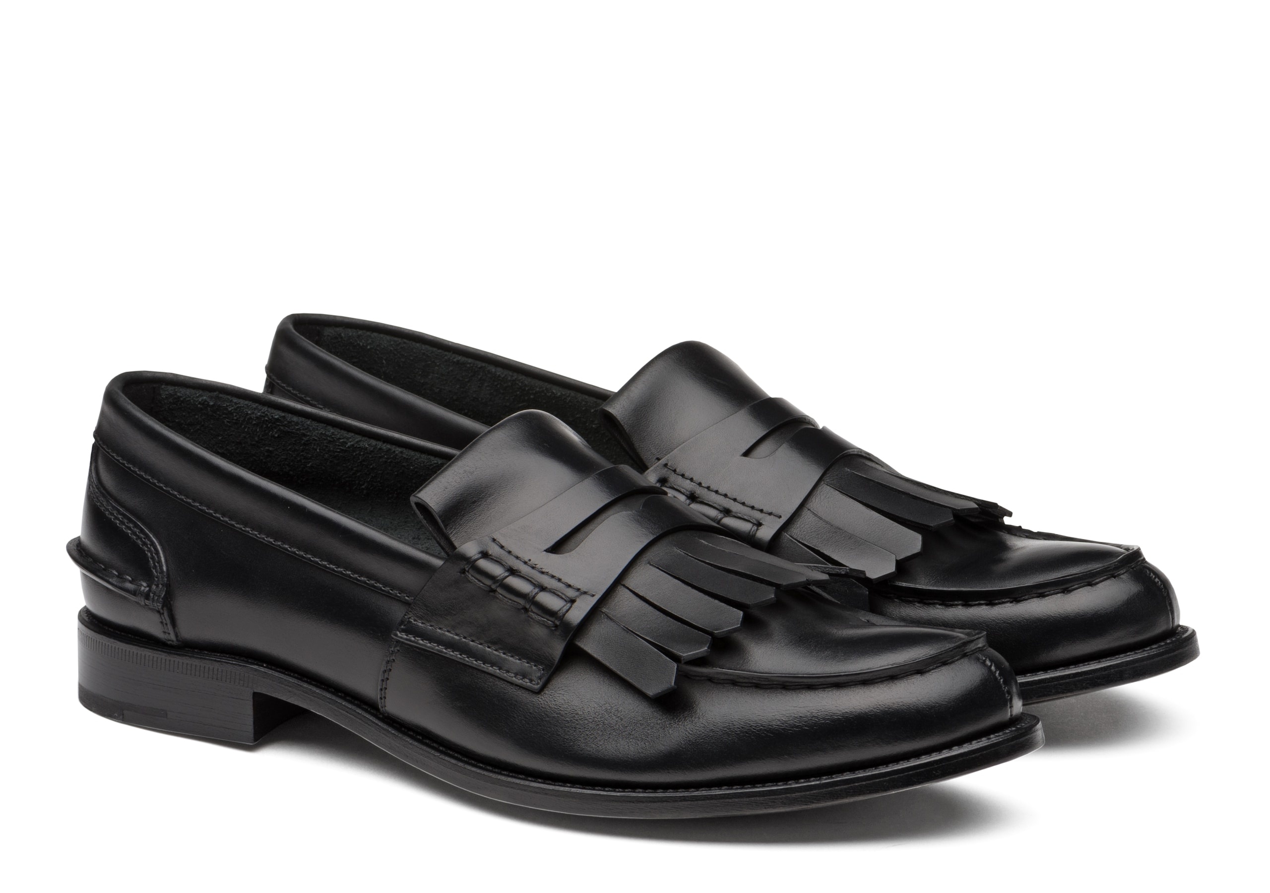 Odessa
Prestige Calf Penny Loafer with Fringe Black - 2
