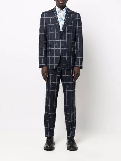 Etro checked straight-leg tailored trousers outlook