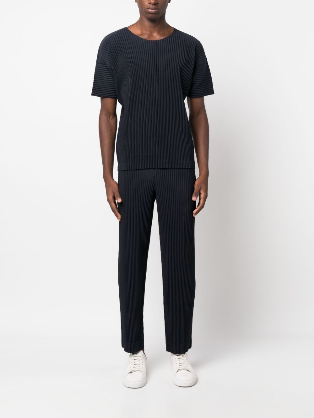 straight-leg pleated trousers - 2