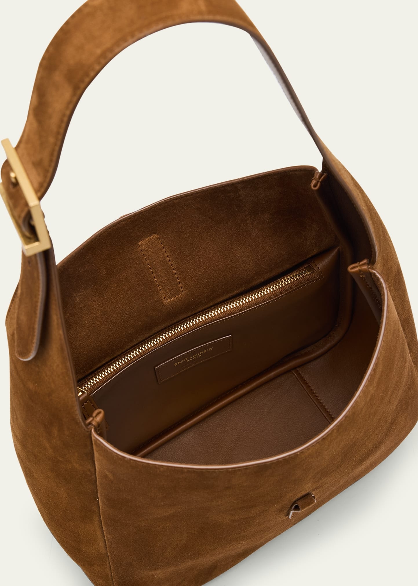 Le 5 A 7 Small Suede Hobo Shoulder Bag - 4