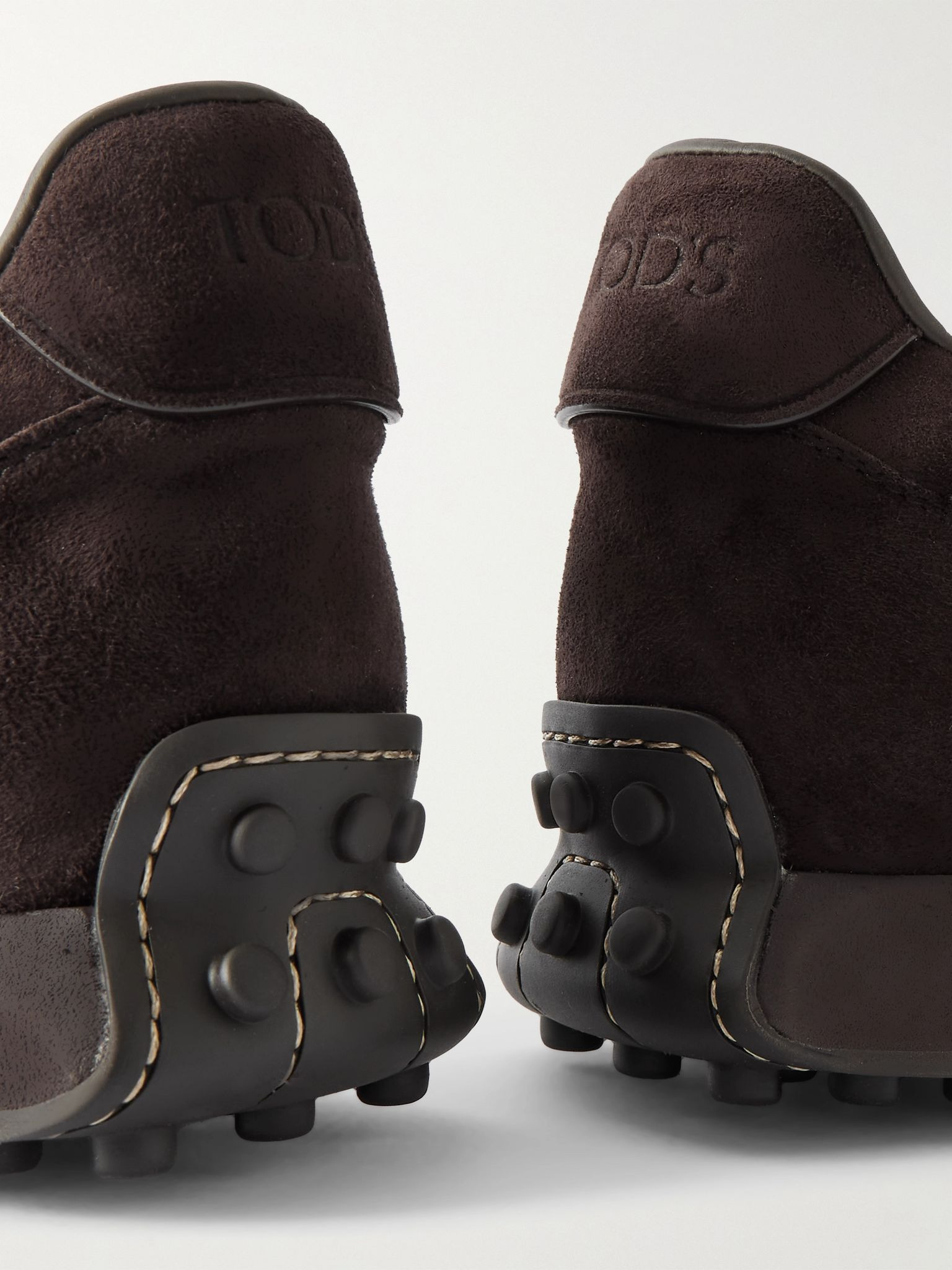 Sportivo Active Rubber-Trimmed Suede Sneakers Dark brown - 5