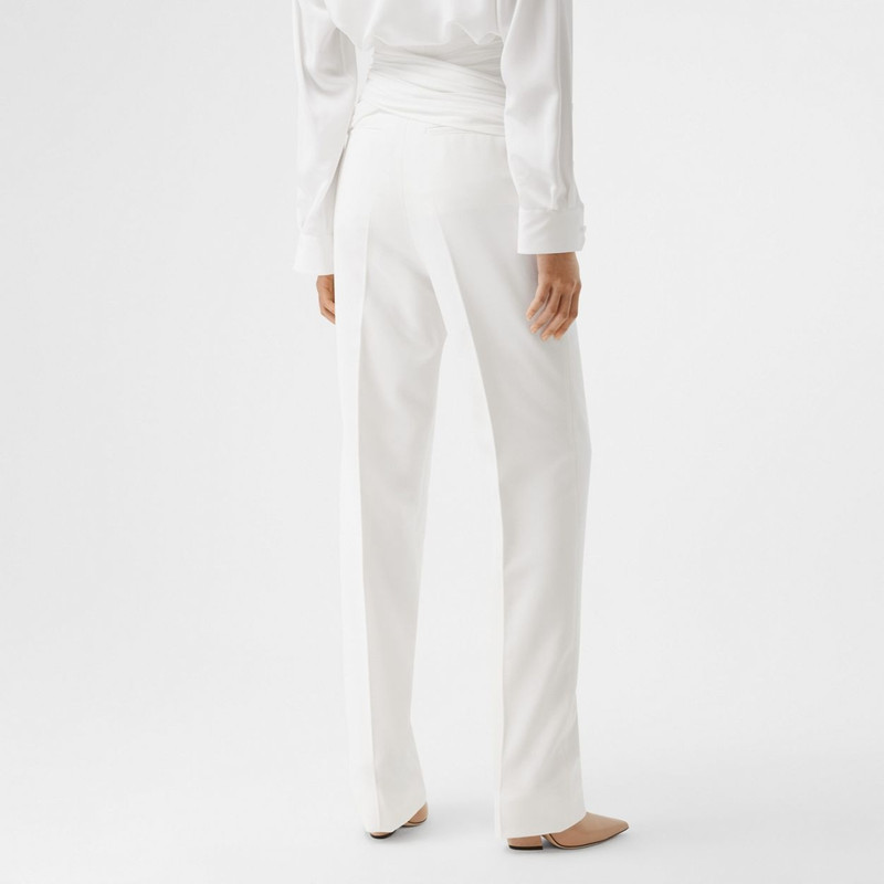 Sash Detail Technical Wool Tailored Trousers 4