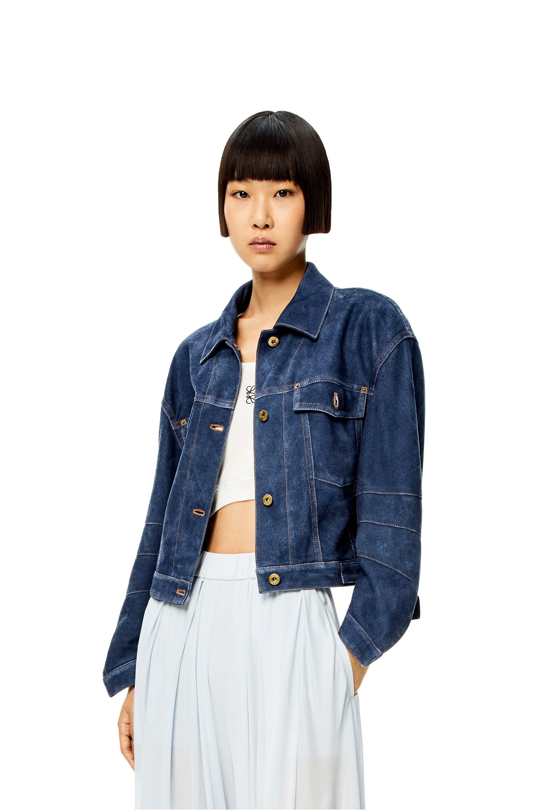 Twisted jacket in suede - 3