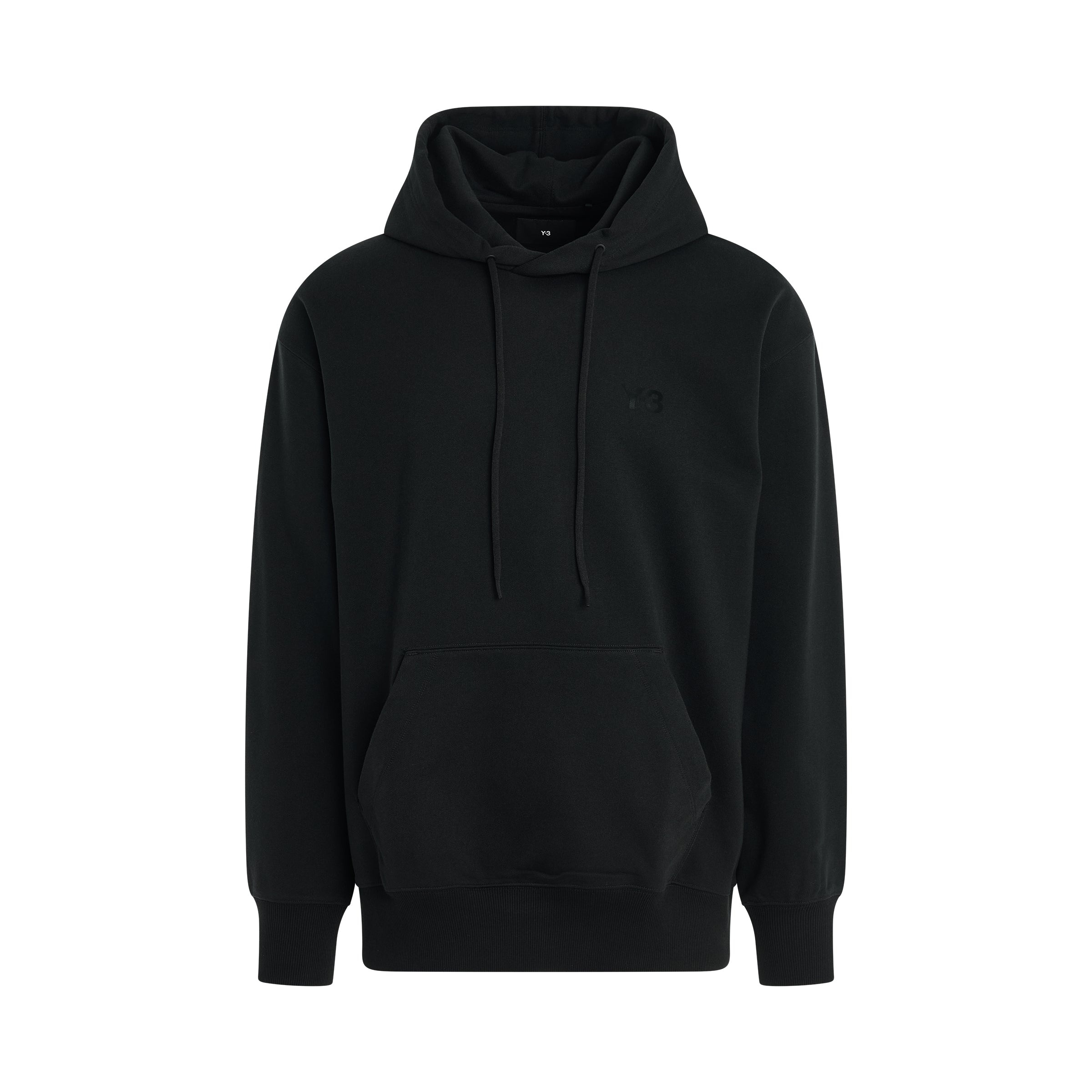 French Terry Basic Hoodie in Black - 1