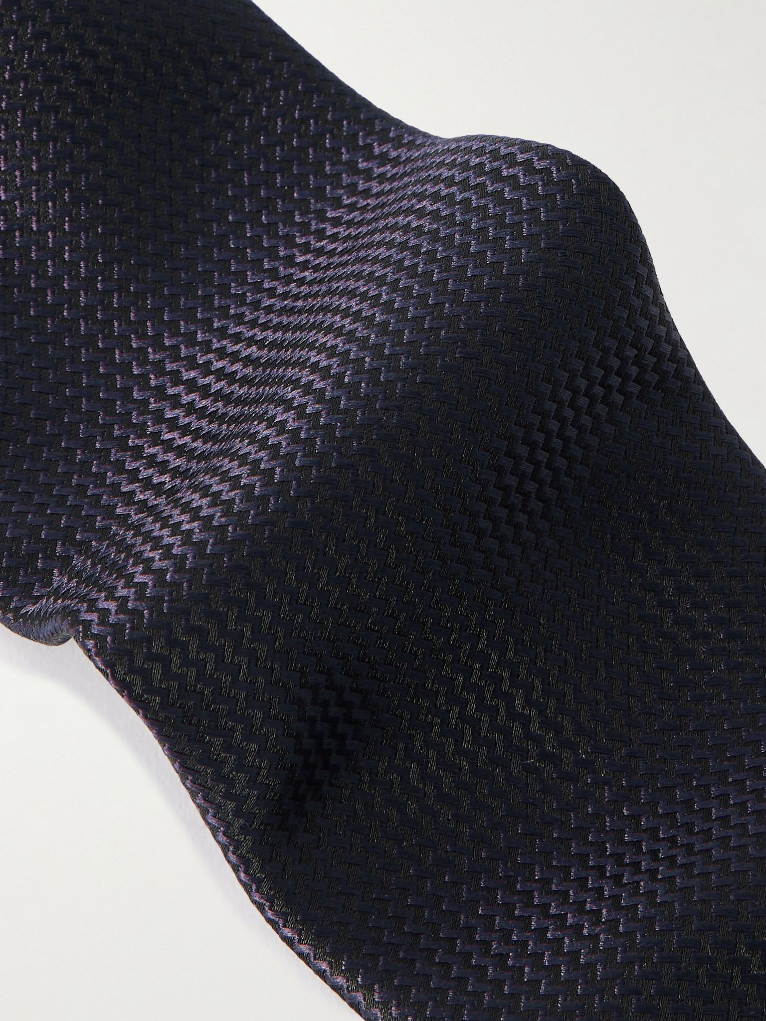 8cm Silk-Jacquard Tie Purple - 3