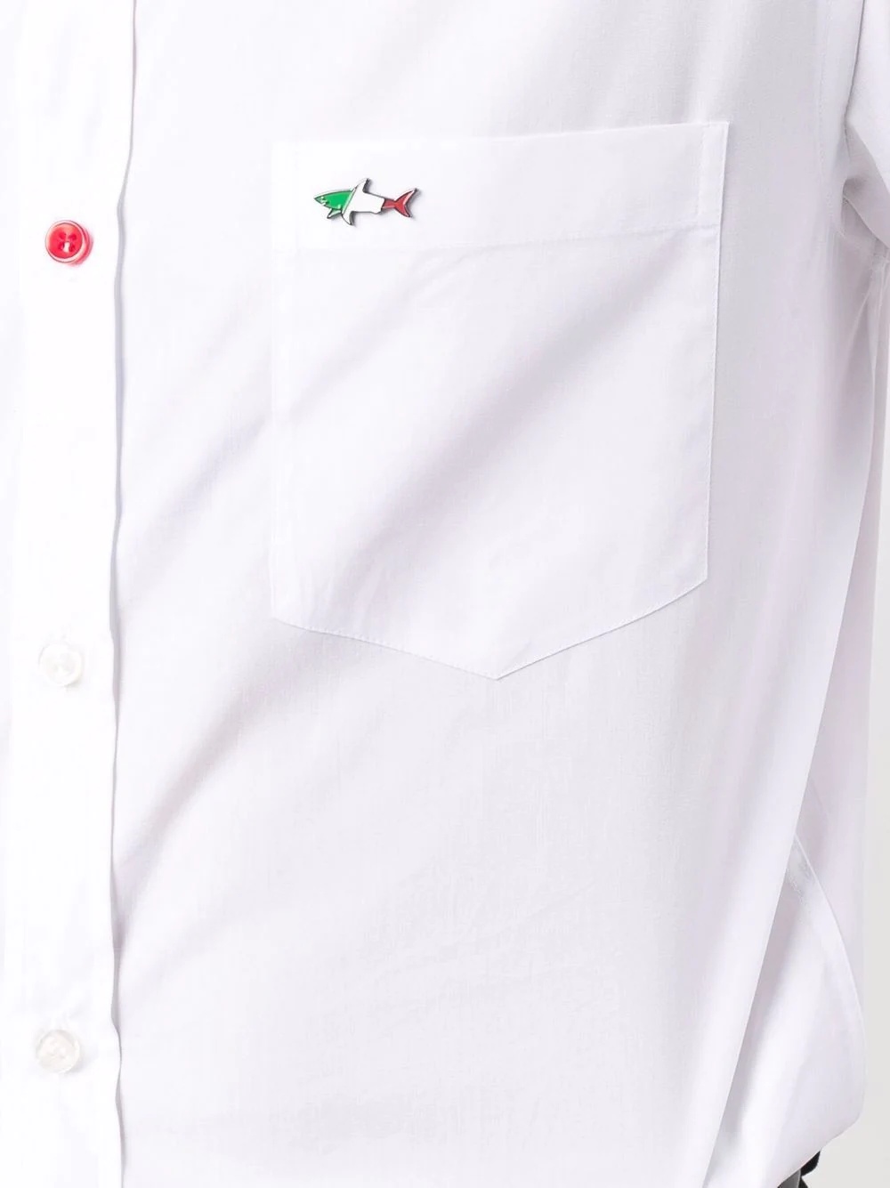 logo-pin Oxford shirt - 5