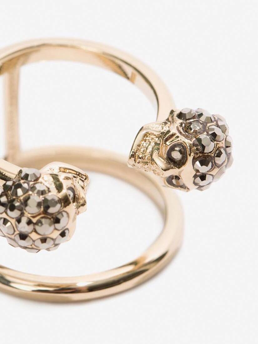 Twin Skull Double Ring - 3