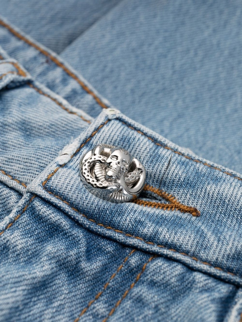 floral insert flared jeans 7
