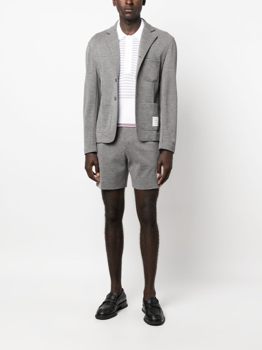 single-breasted button-fastening blazer - 2