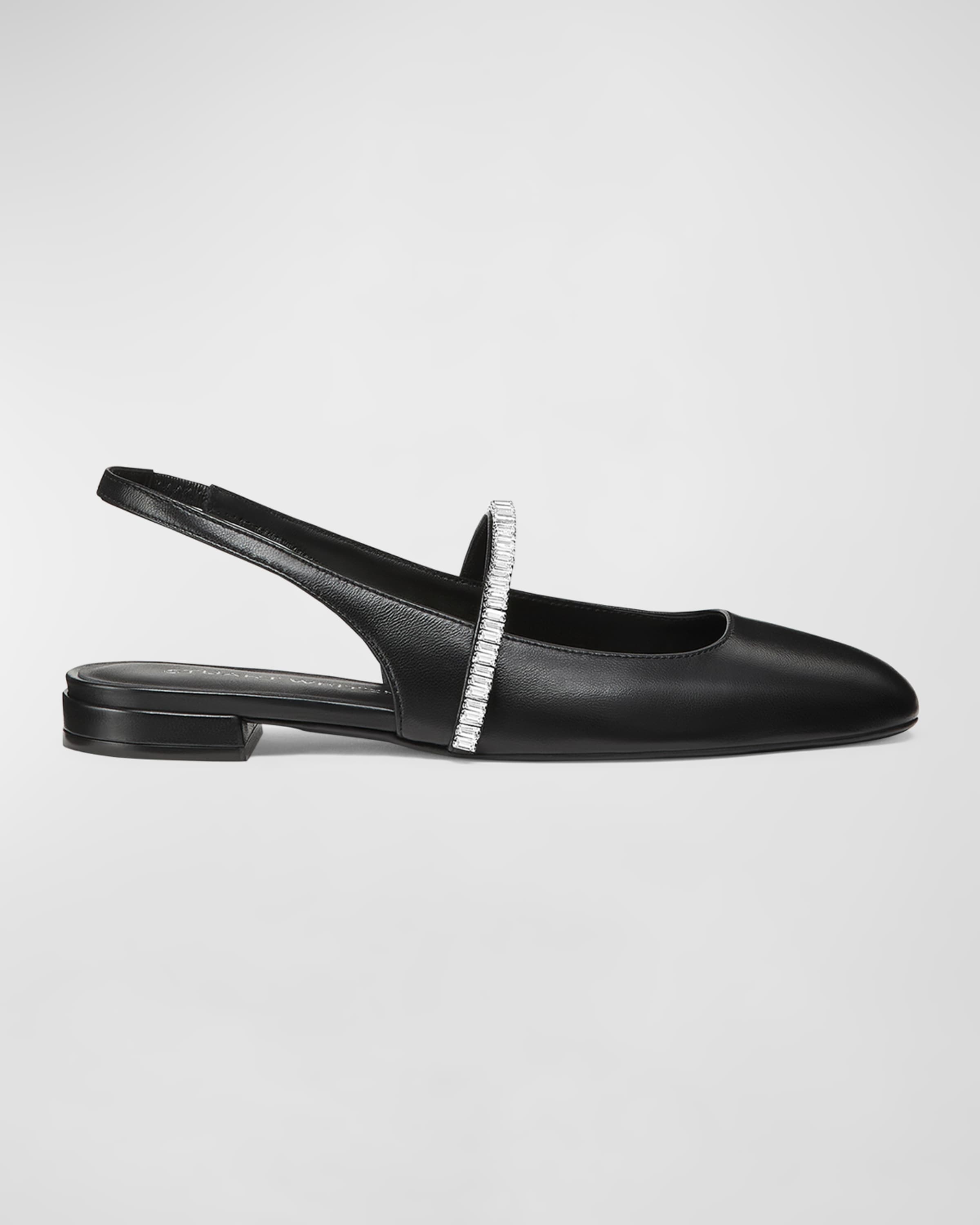 Stefanie Leather Slingback Ballerina Flats - 1