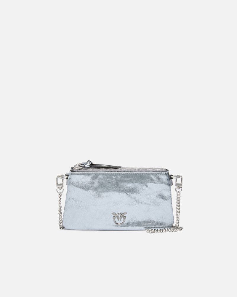 MINI DOUBLE BAG IN LAMINATED LEATHER 1