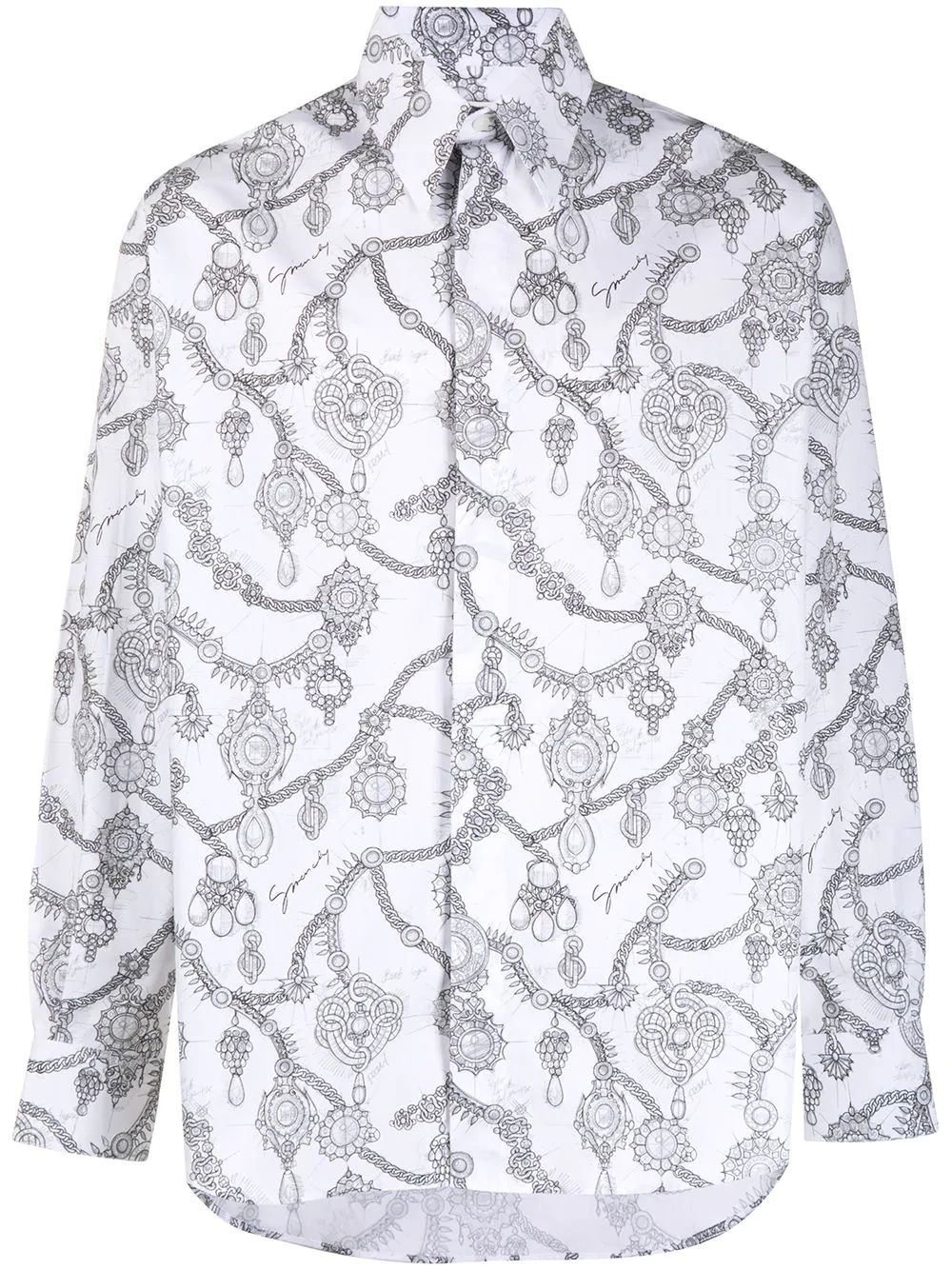 Studio Homme jewellery-print shirt - 1