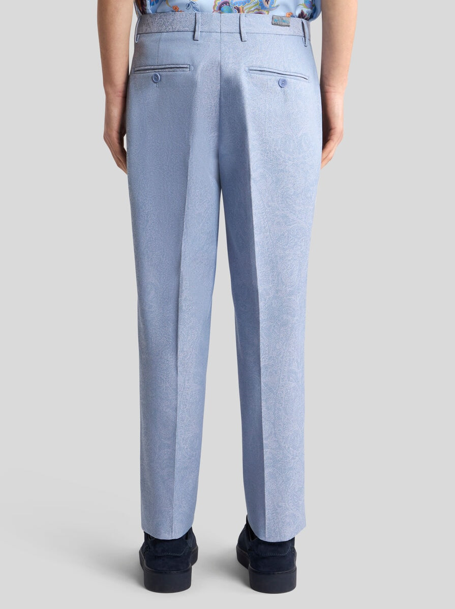 PAISLEY COTTON JACQUARD TROUSERS - 5