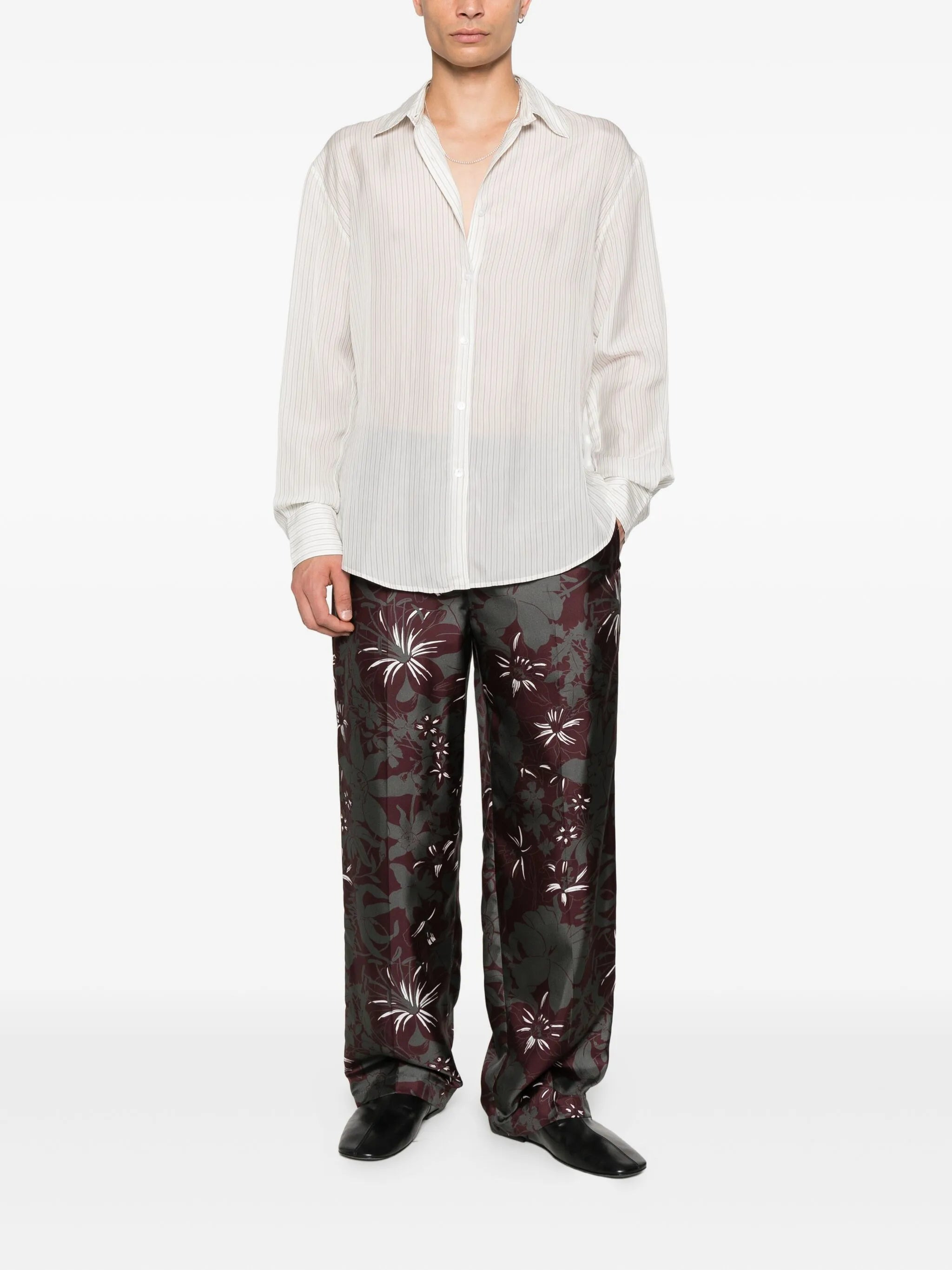 Gucci Floral-print Silk Trousers - 4