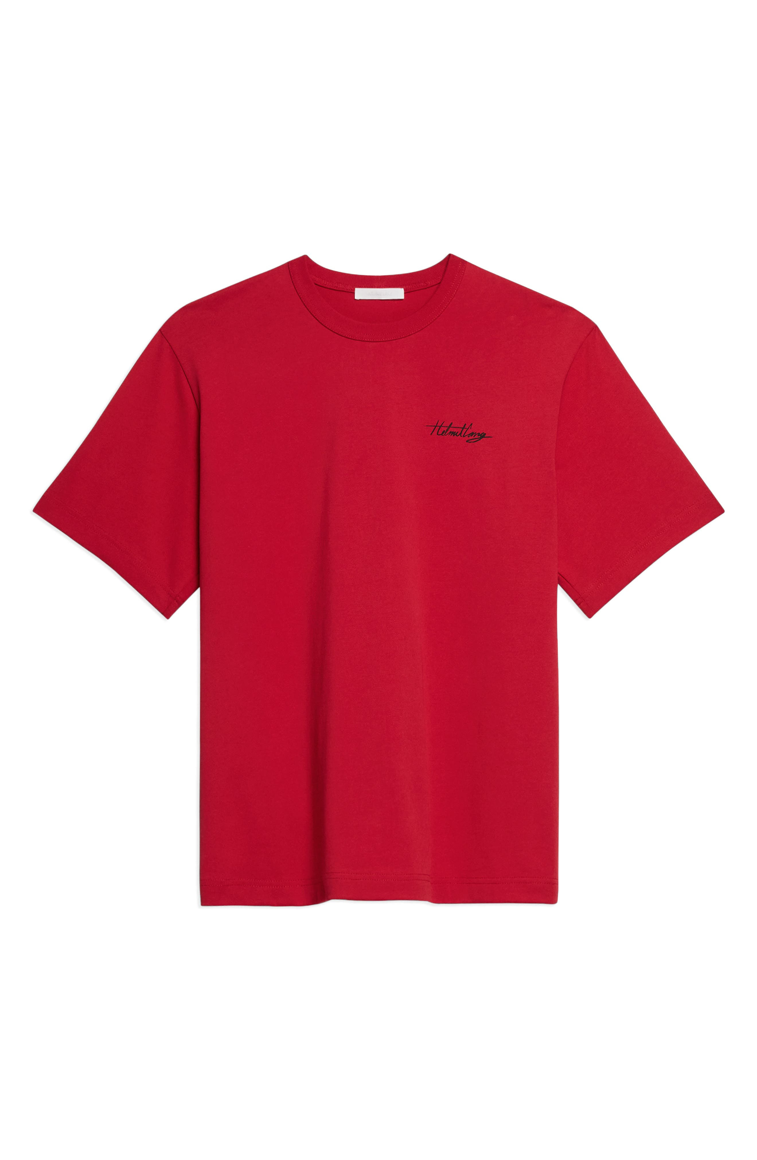 Helmut Lang Sketch Cotton T-Shirt in Deep Red at Nordstrom - 5