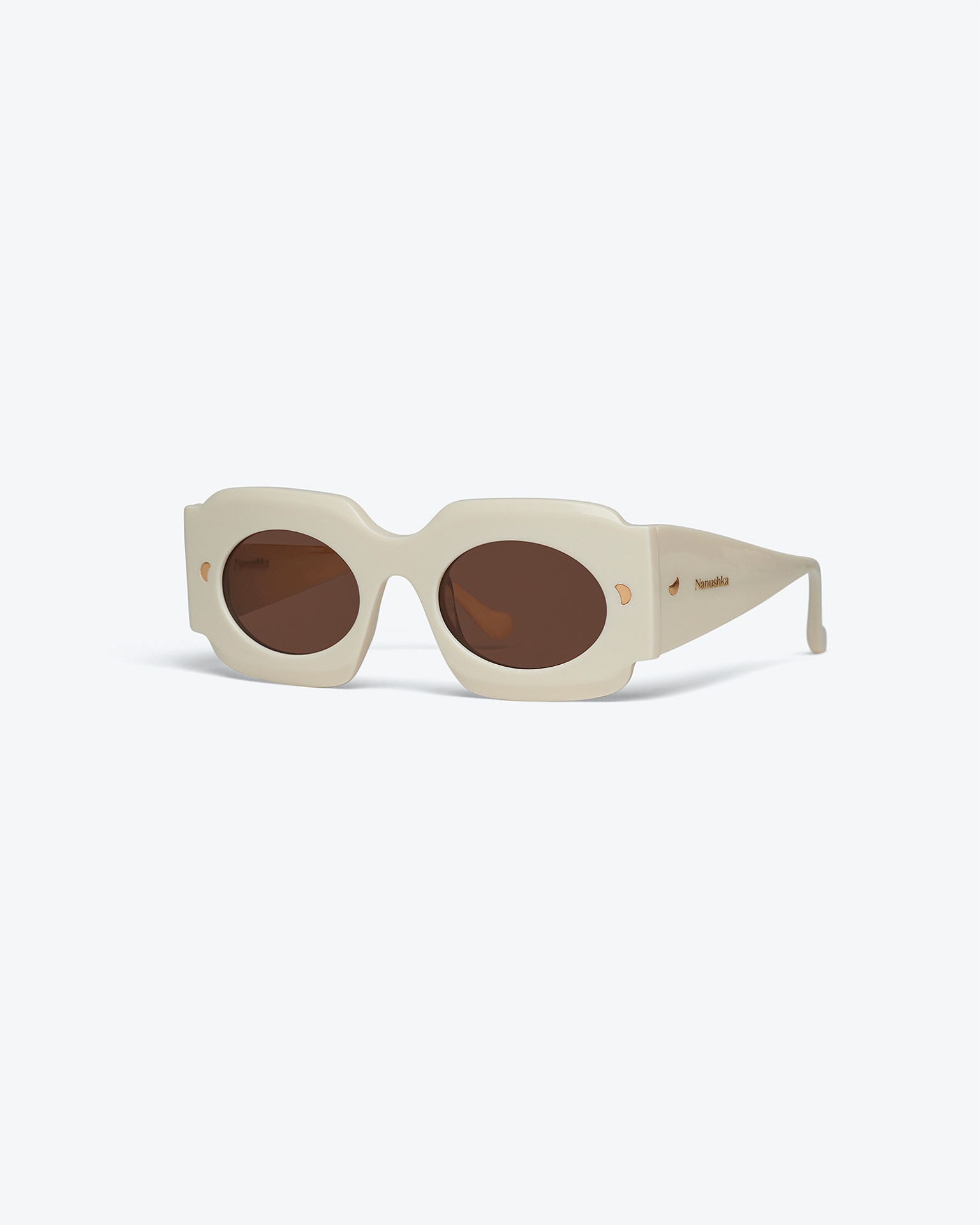 CATHI - Bio-plastic square-frame sunglasses - Shell - 1