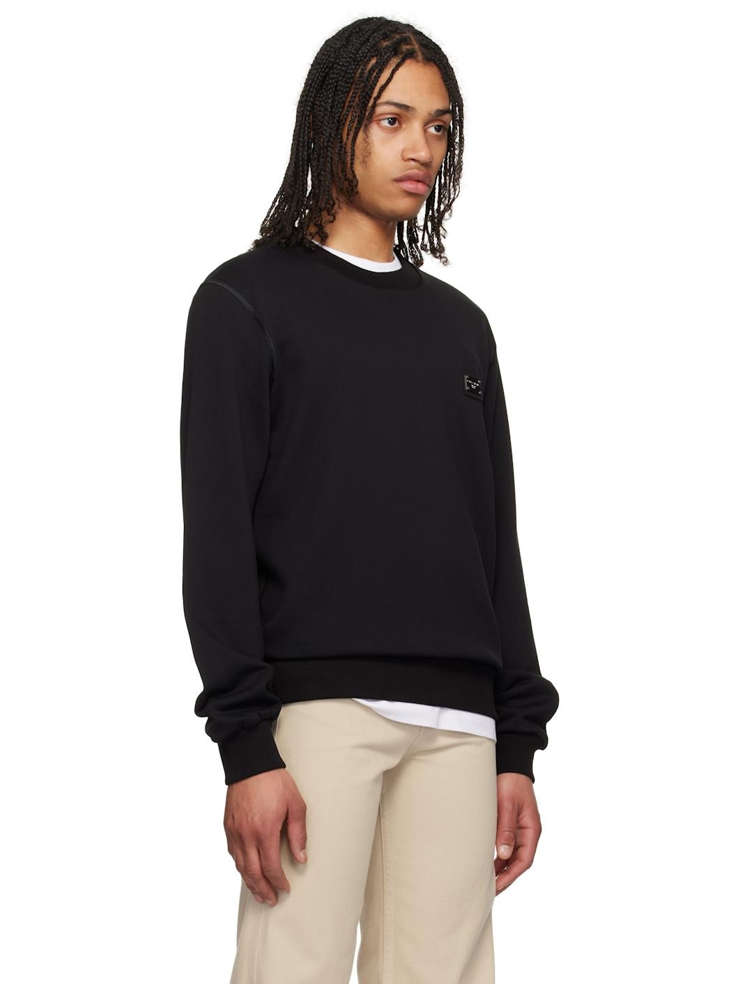 Black Branded Tag Jersey Sweatshirt - 2