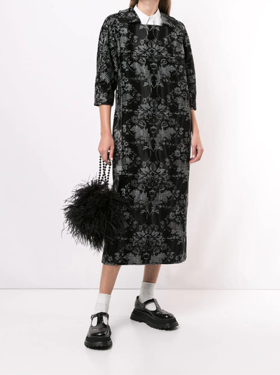 Comme des Garçons Comme des Garçons baroque-check print square neck shift dress outlook