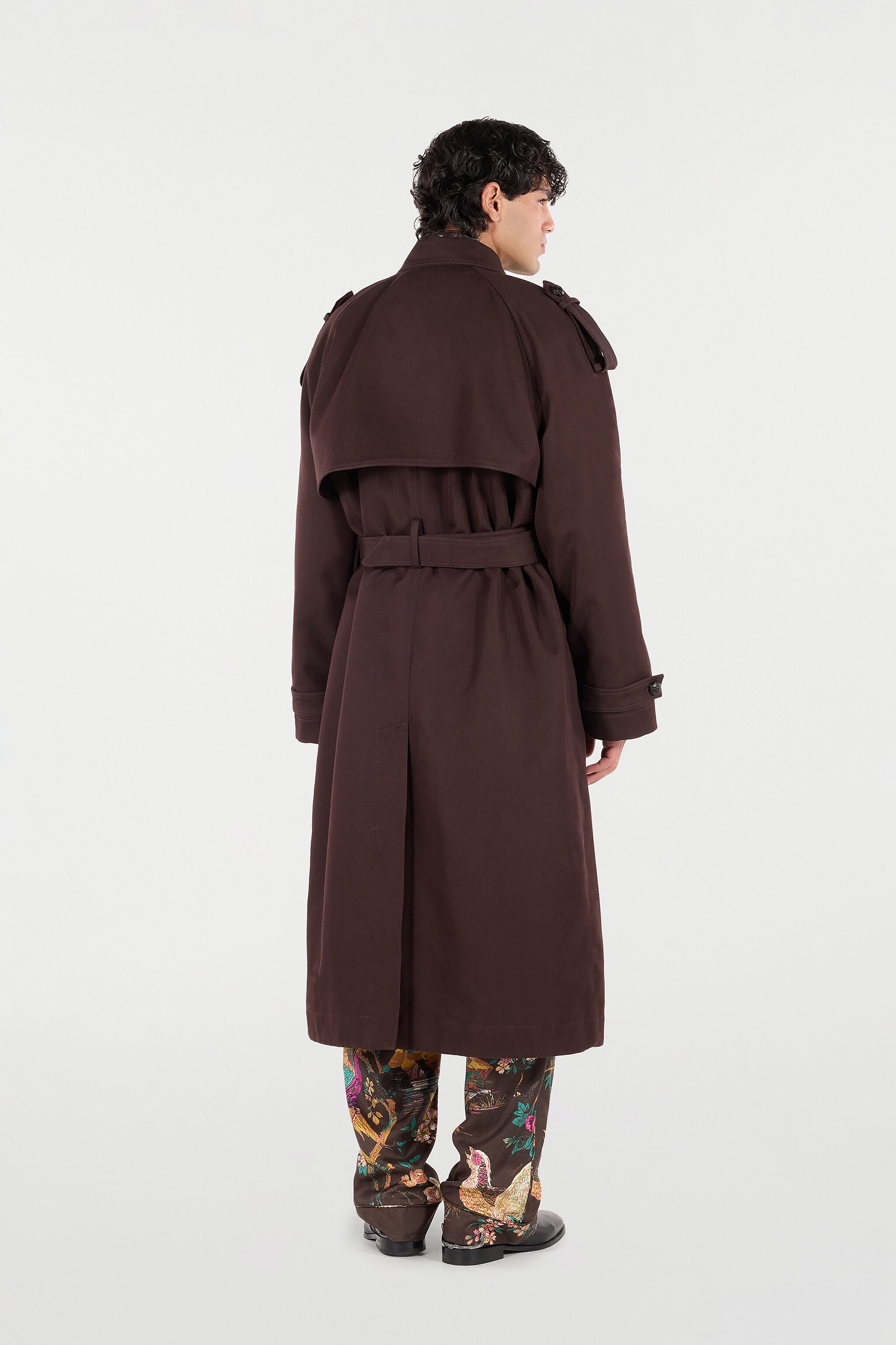 Long Cotton Trench Coat - 4