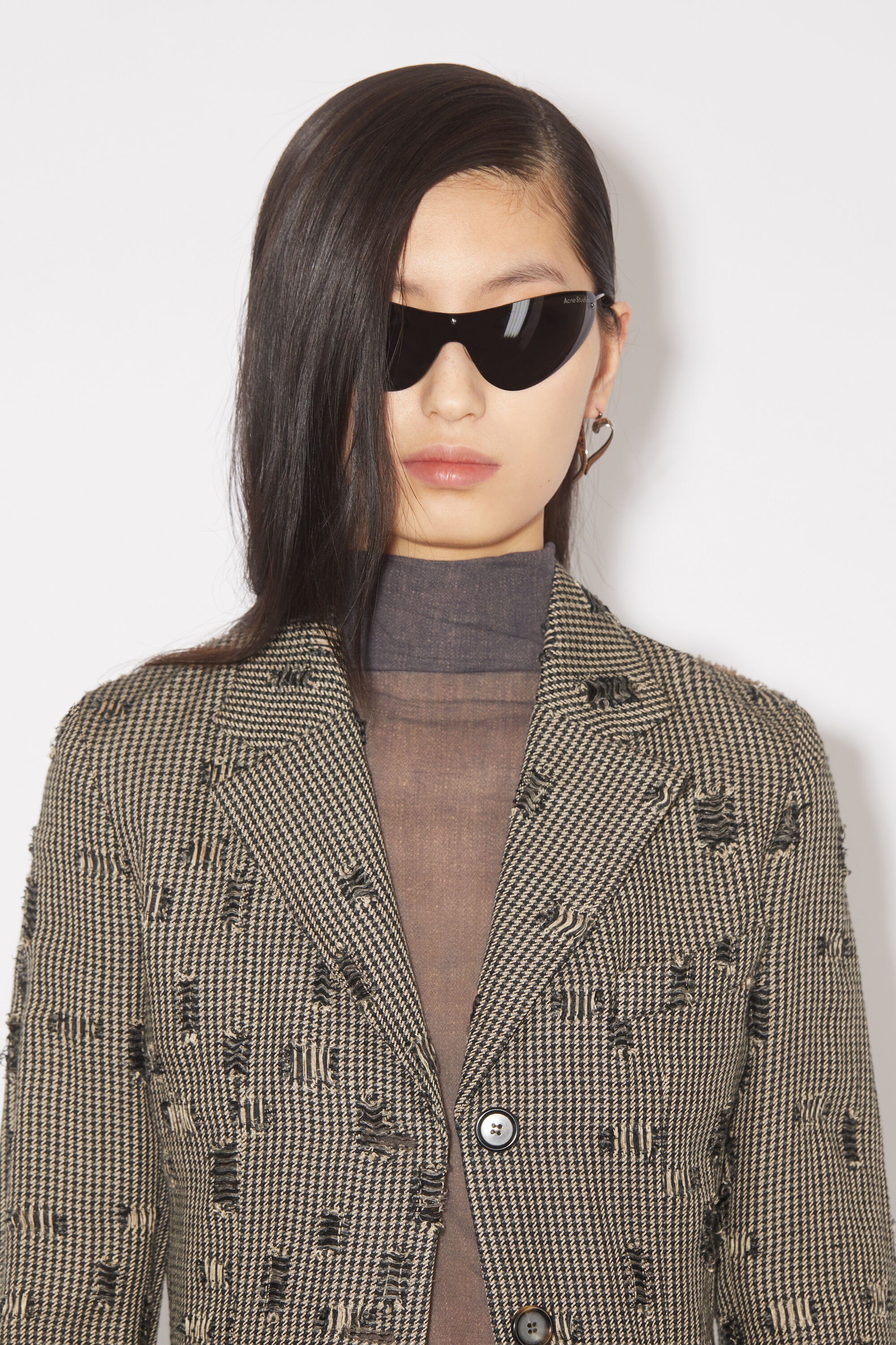 Fitted suit jacket - Grey/beige - 6