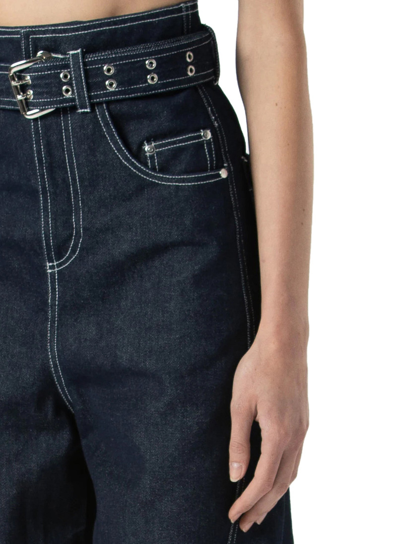 High Waisted Denim Trousers 3