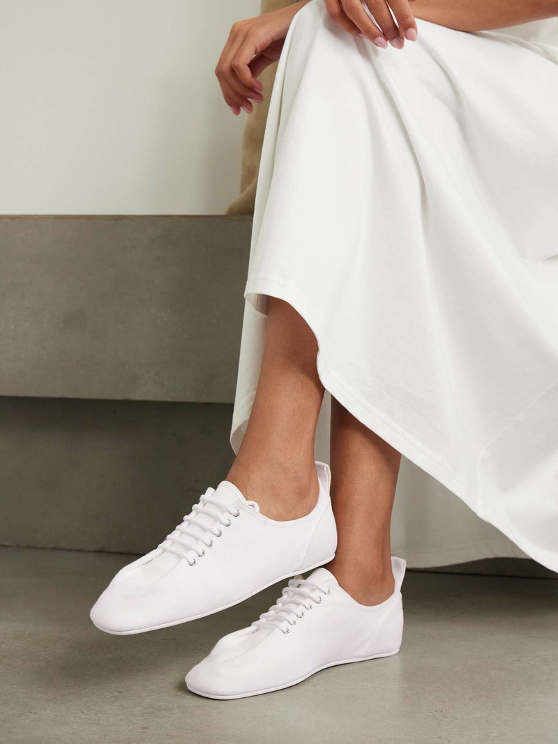 Totême Recycled cotton-twill sneakers White outlook