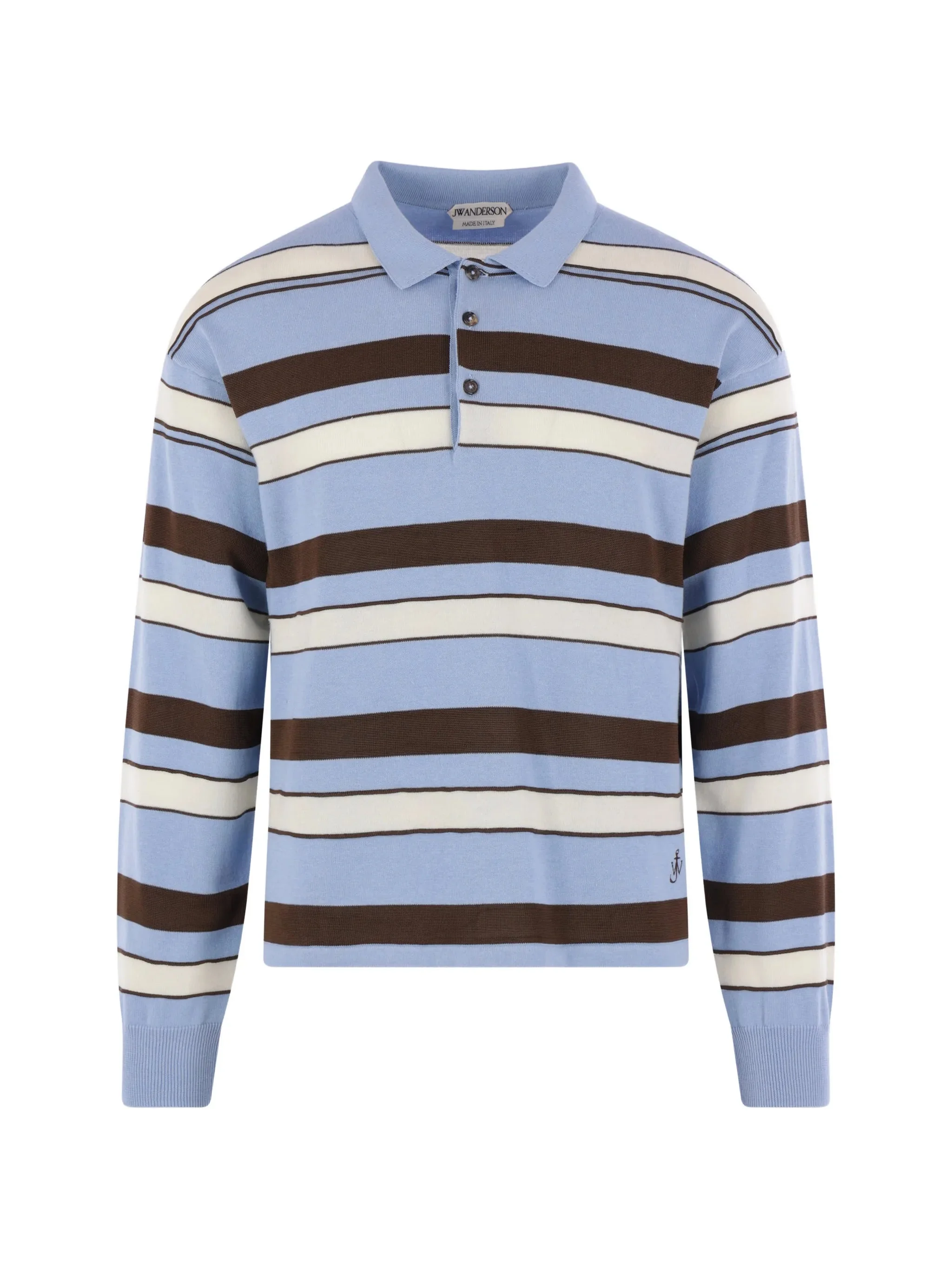 Jw Anderson Striped Buttoned Polo Shirt - 1