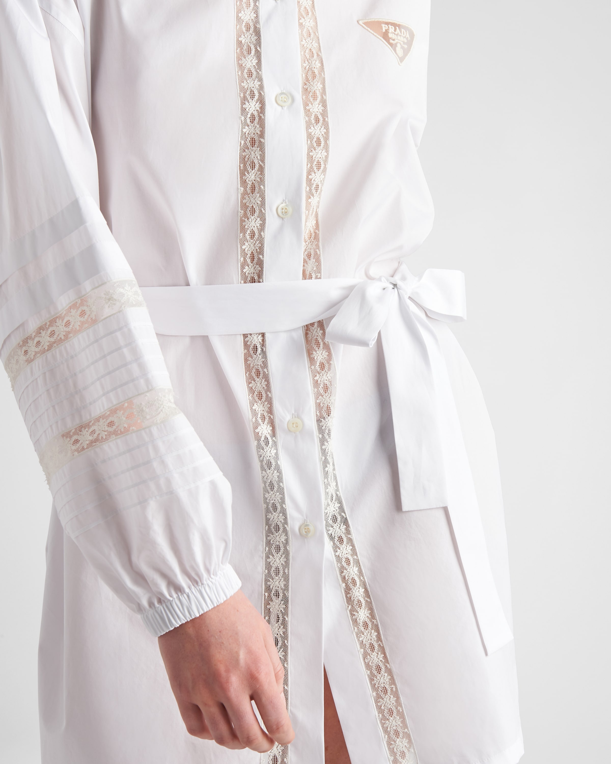 Prada Intarsia poplin dress | REVERSIBLE