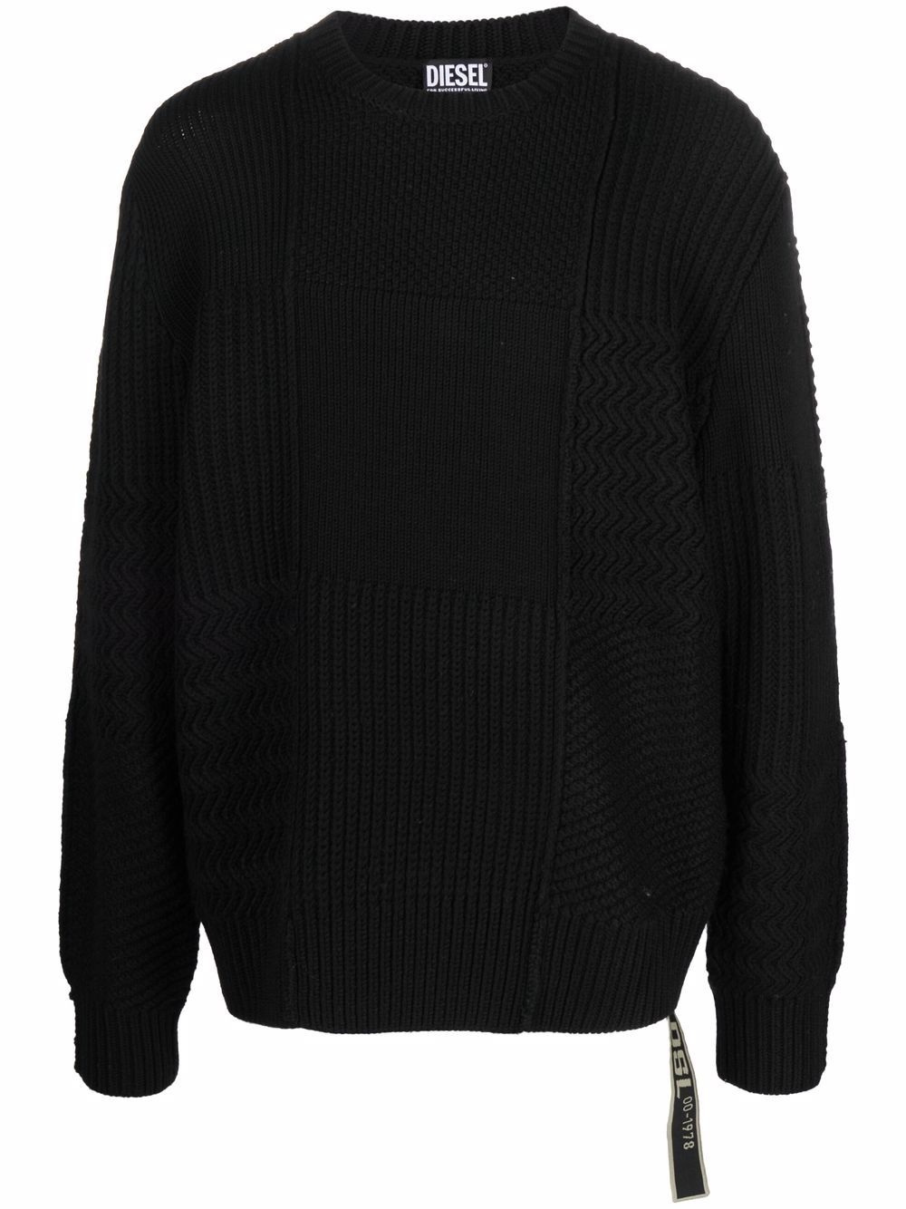 textured-knit wool jumper - 1