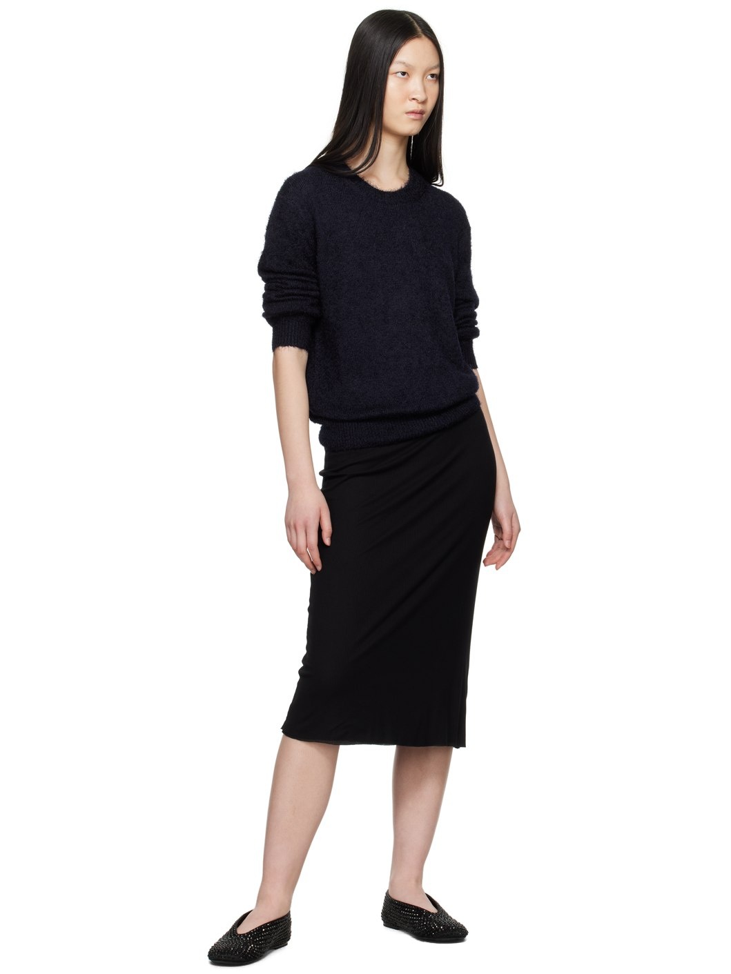 Black 'The Leema' Midi Skirt - 4