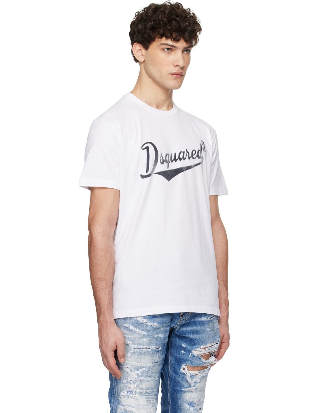 White Cool Fit Velvet Logo T-shirt - 2