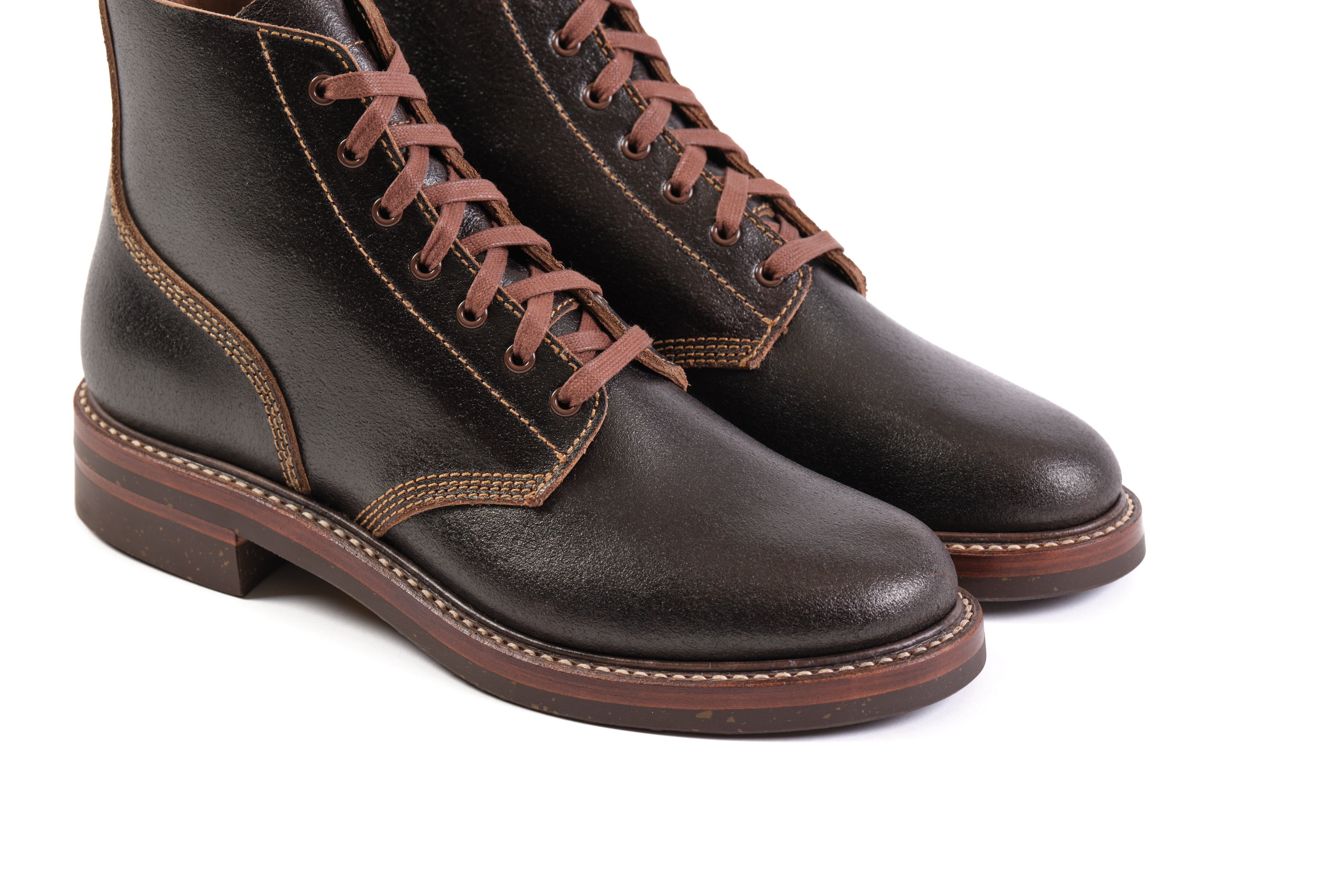 LK-017 M-43 Service Shoe Horween Waxed Flesh Dark Brown - 7