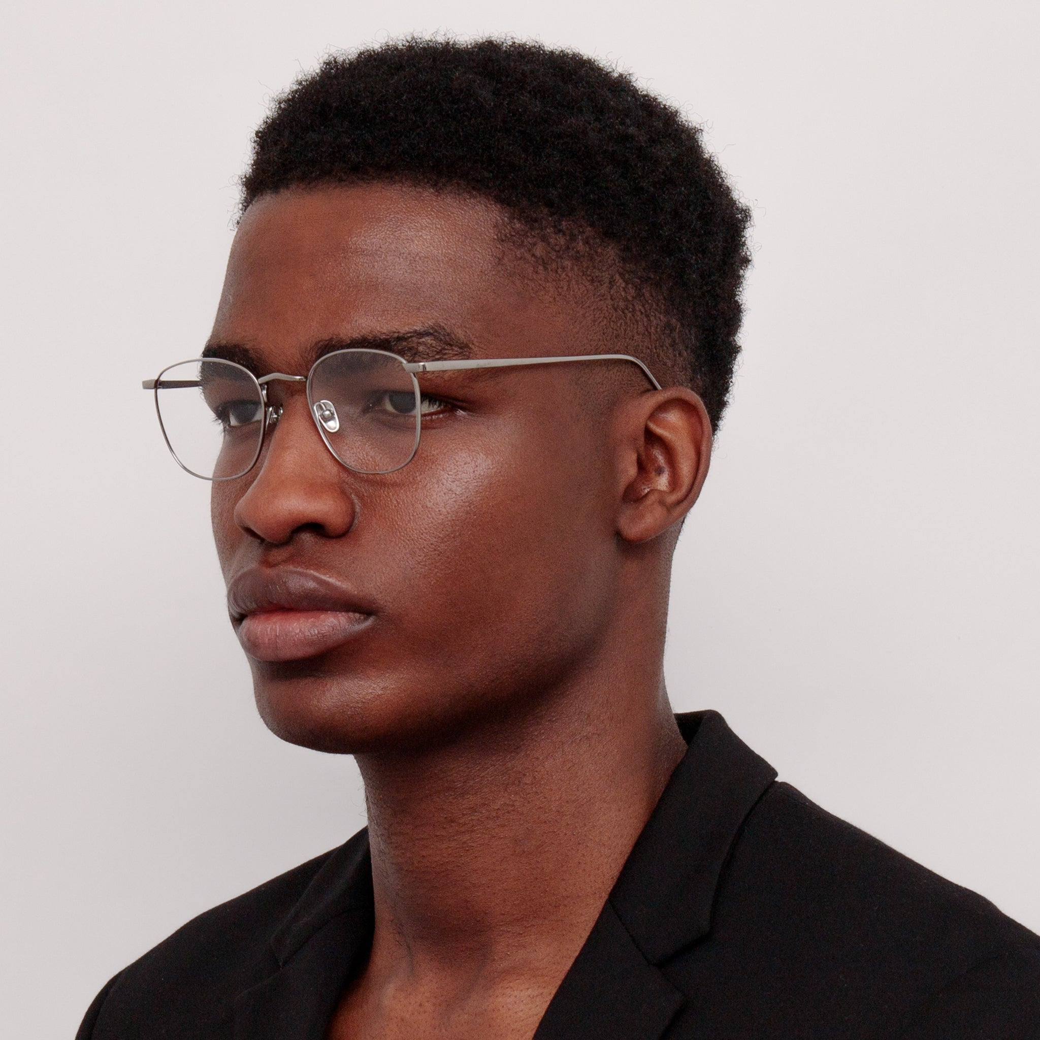 THE SIMON | SQUARE OPTICAL FRAME IN WHITE GOLD (C7) - 4