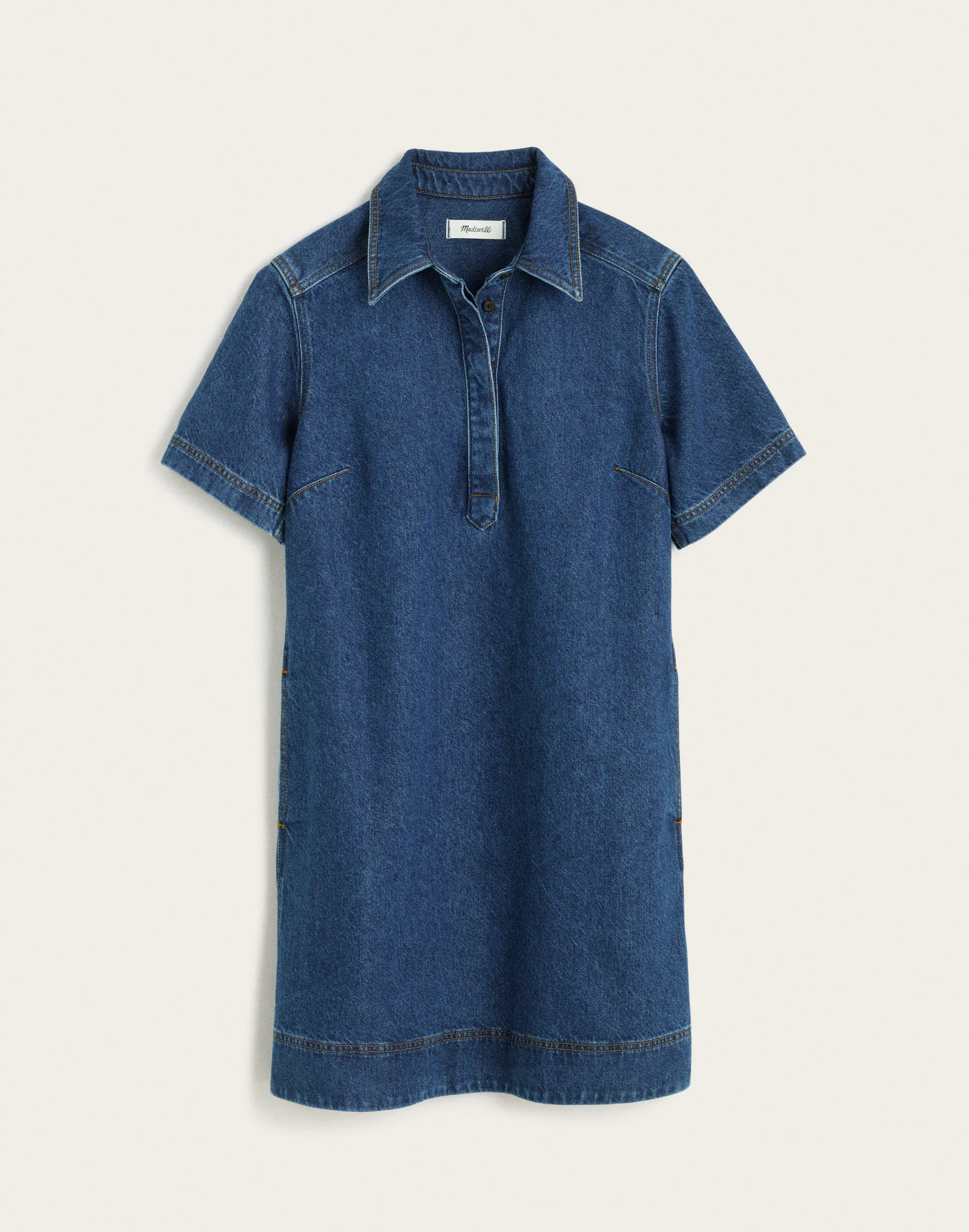 Polo Mini Dress in Airy Denim - 1