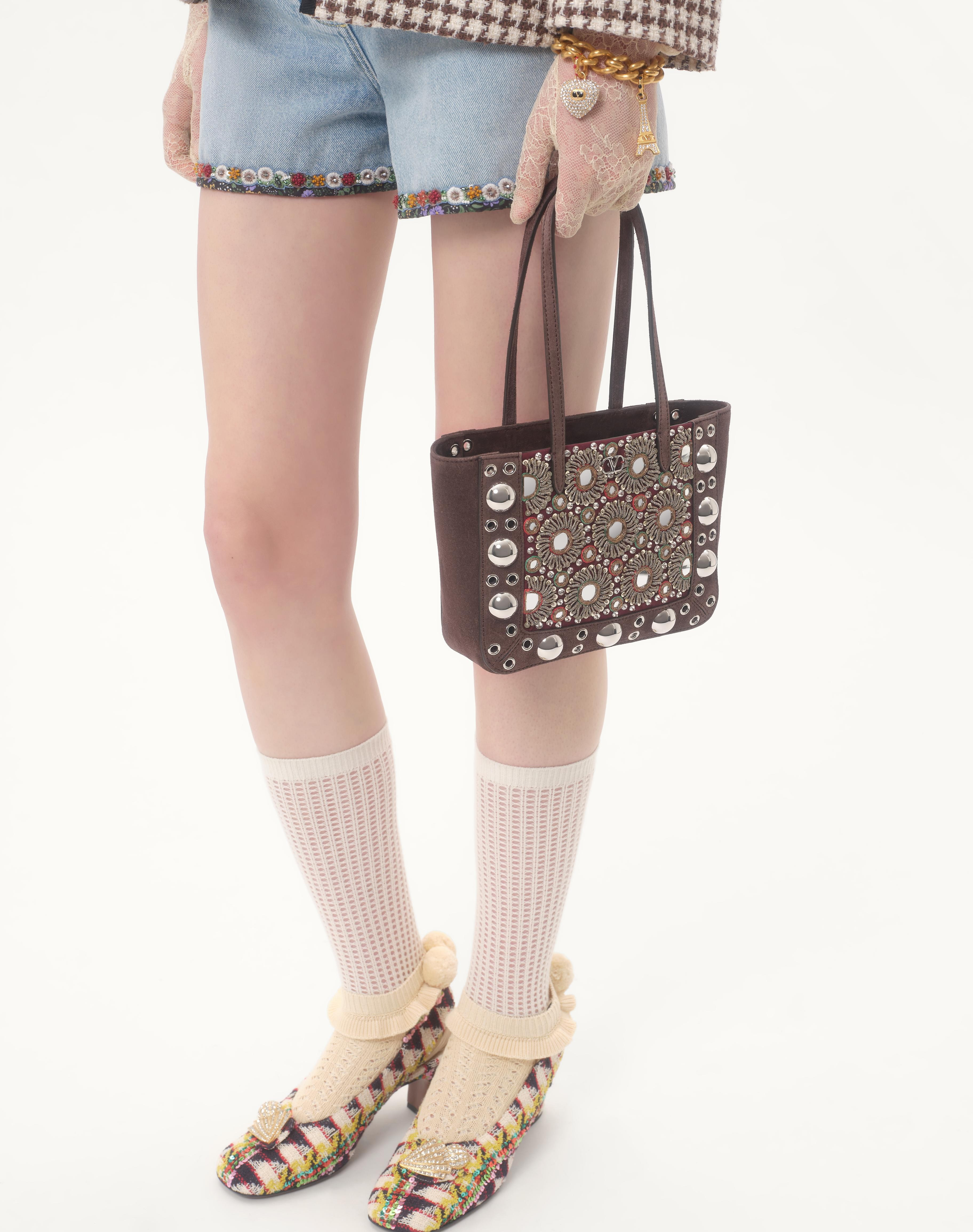 VALENTINO GARAVANI NELLCÔTE MINI EMBROIDERED SHOPPING BAG - 7