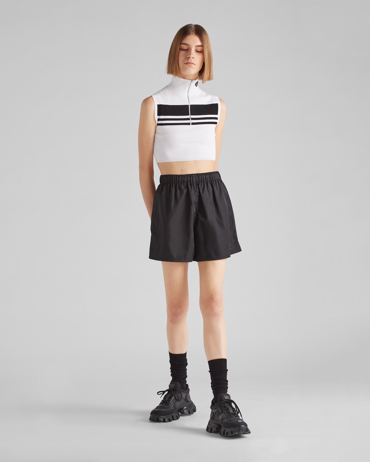 Viscose and cotton crop top - 2