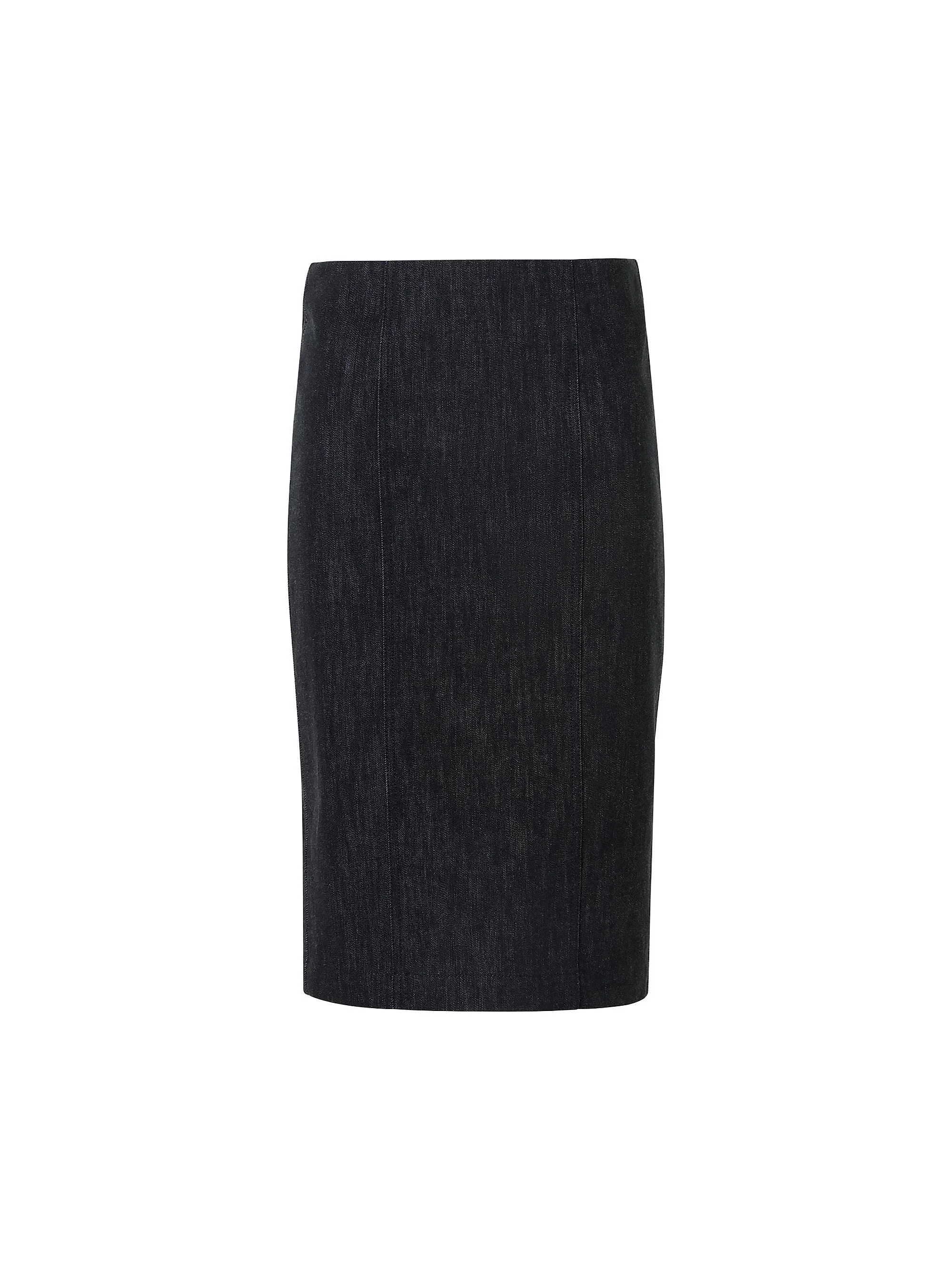 Women's Stretch Denim Pencil Skirt - Black Denim - 1