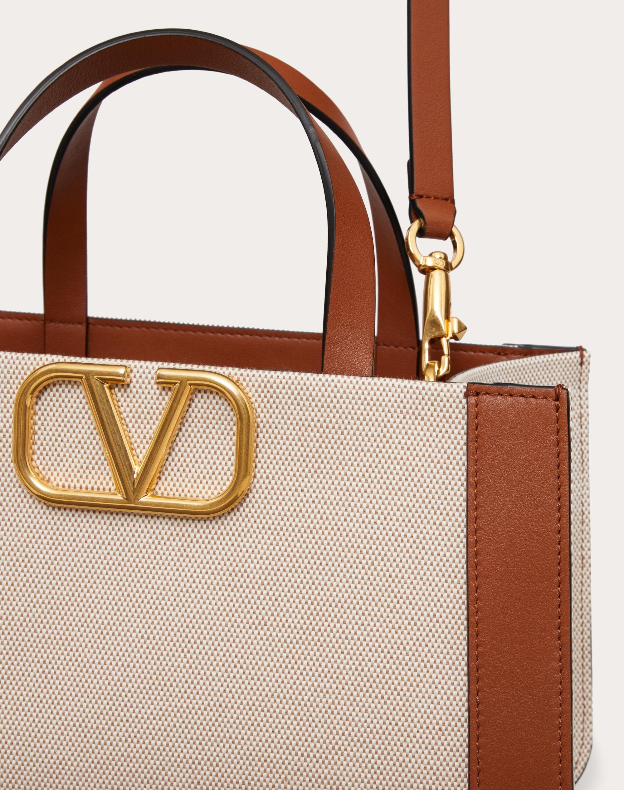 VLOGO SIGNATURE SMALL CANVAS HANDBAG - 8