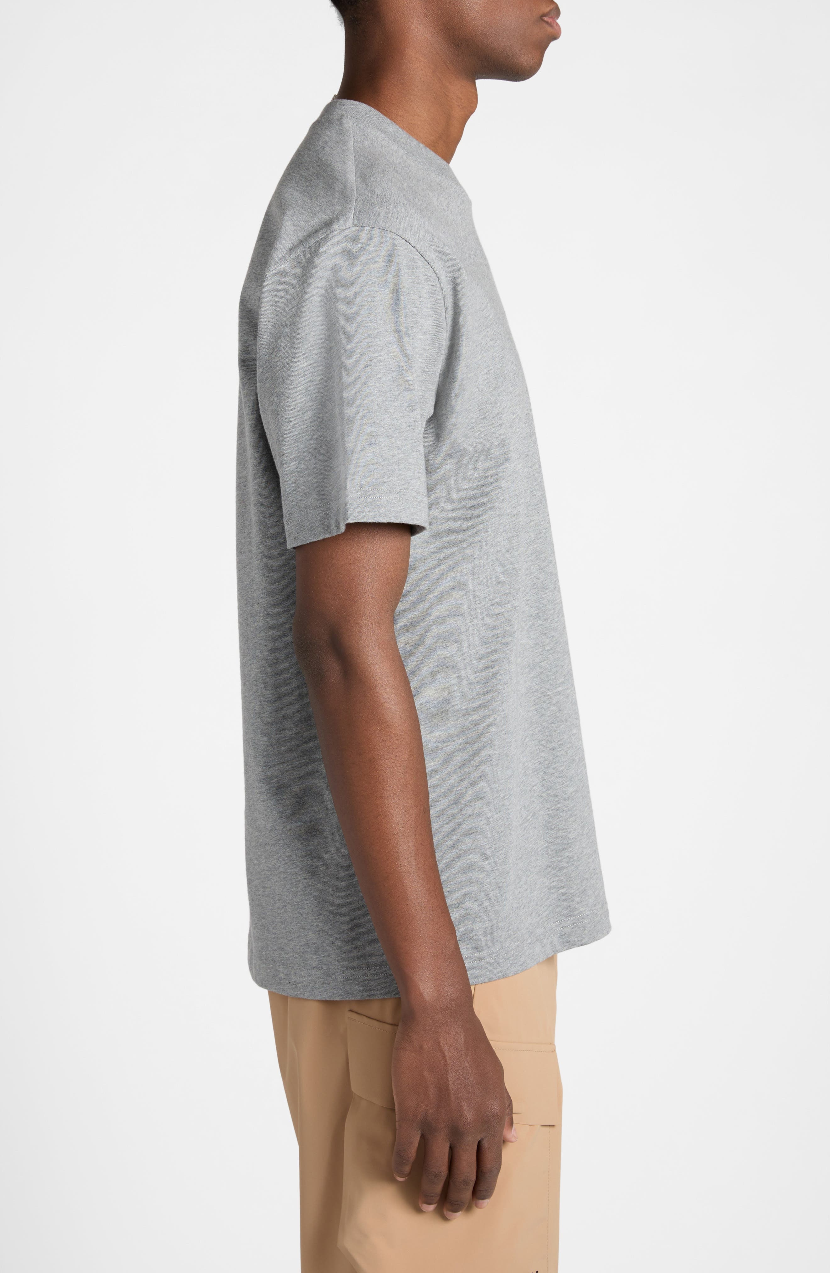 Moncler Grenoble Embroidered Logo Cotton T-Shirt in Grey at Nordstrom - 4