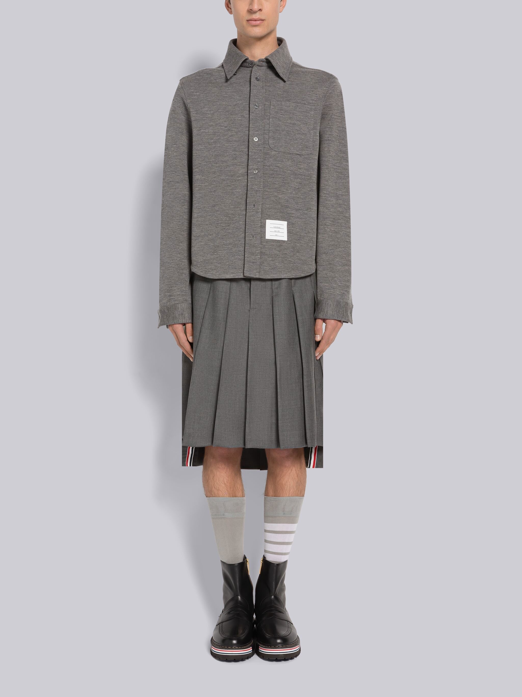 Wool Milano Button Down Shirt - 4