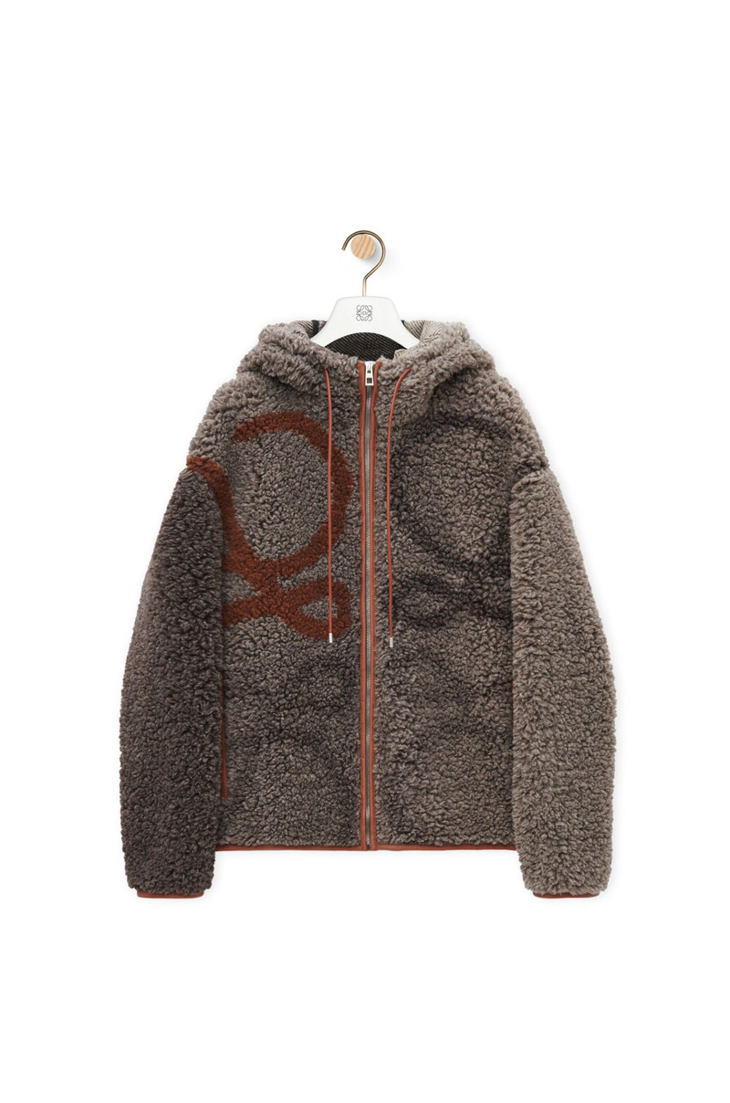 Hooded jacket in wool blend 1