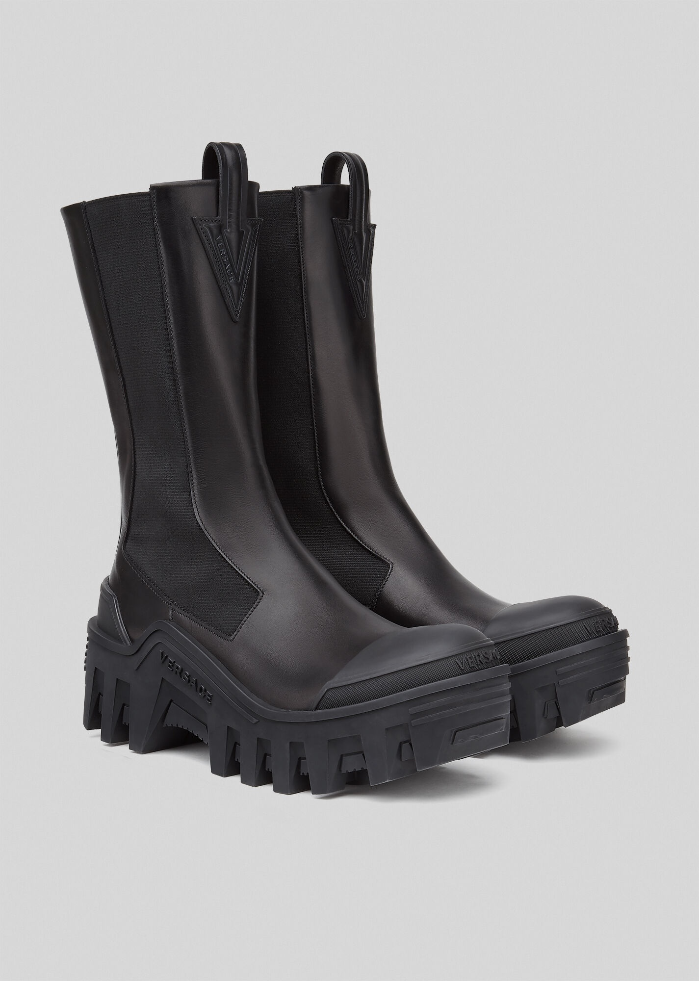 Versace Delphi Flat Boots - 4