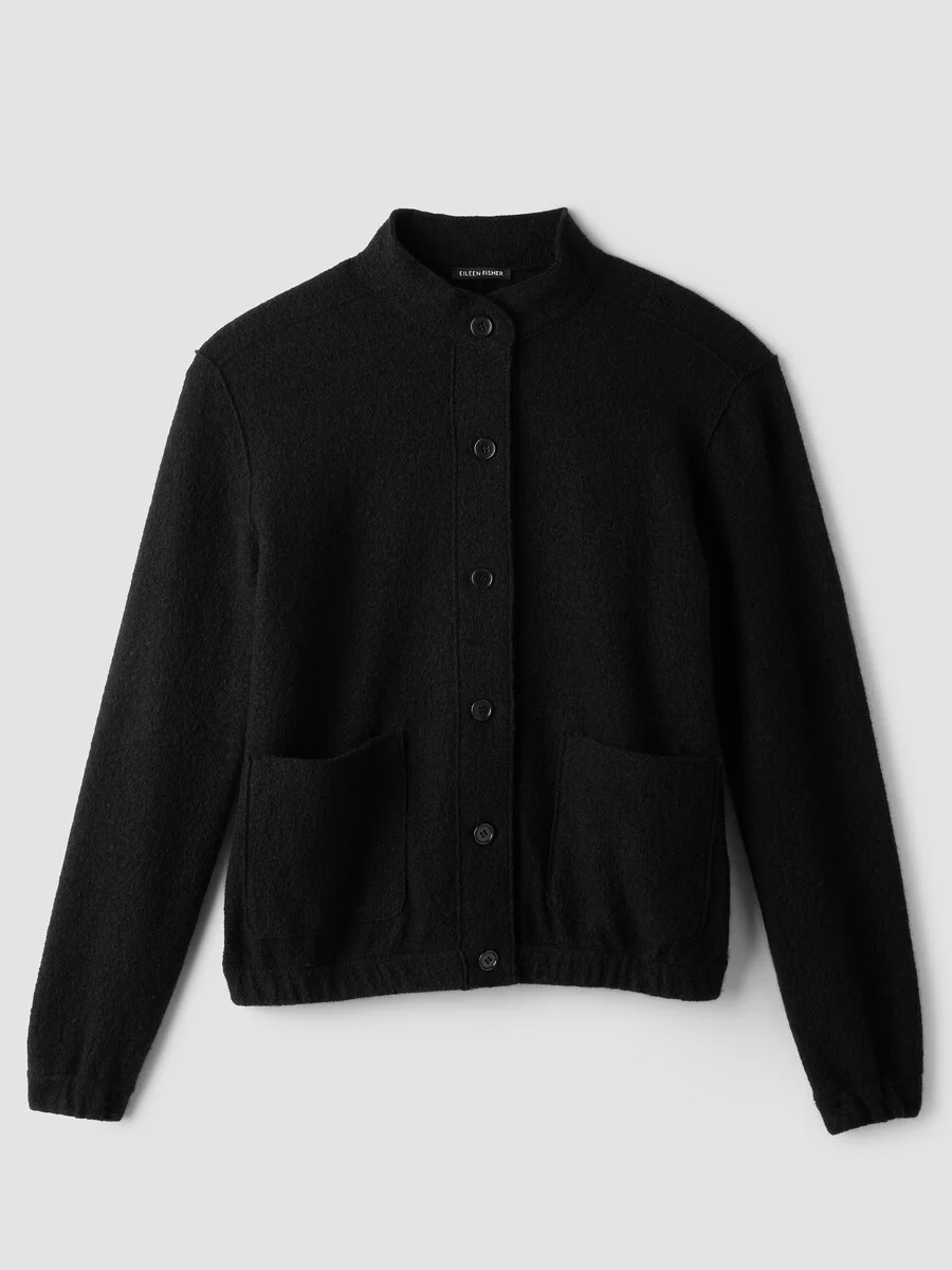 Lightweight Boiled Wool Flight Jacket in Regenerative Wool - 1