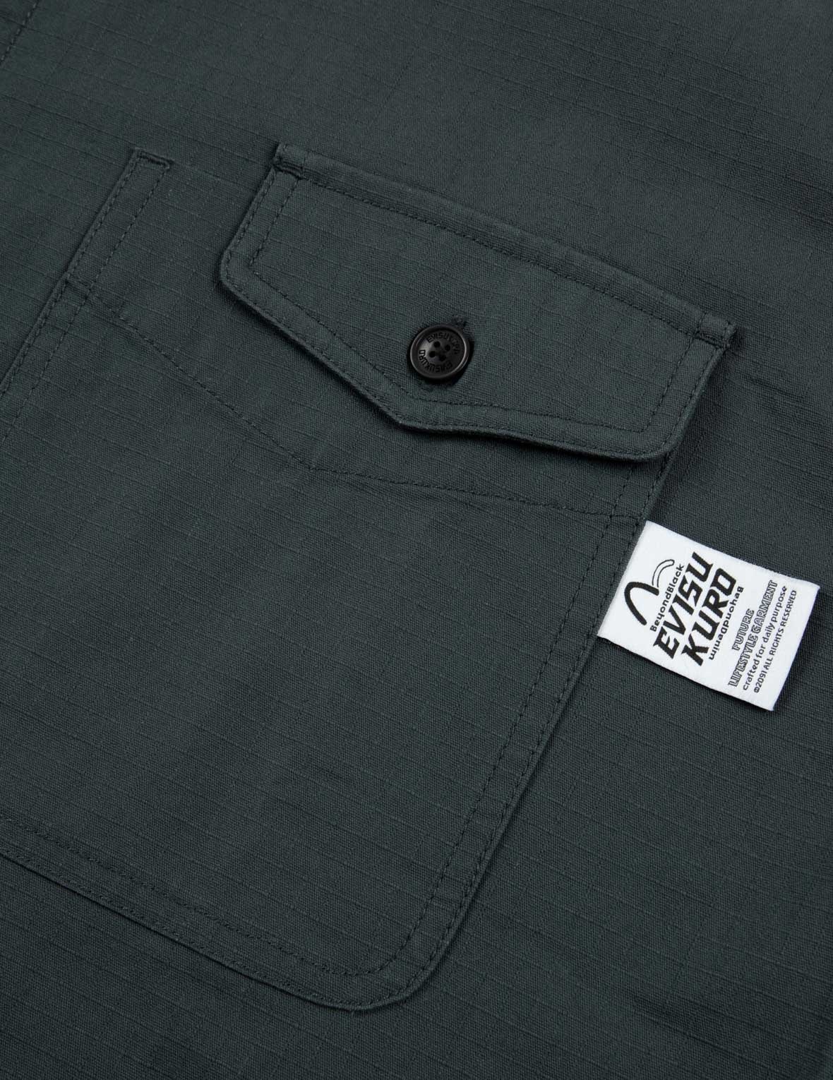 Logo Embroidery and Slogan Print Relax Fit Short-Sleeves Shirt - 8