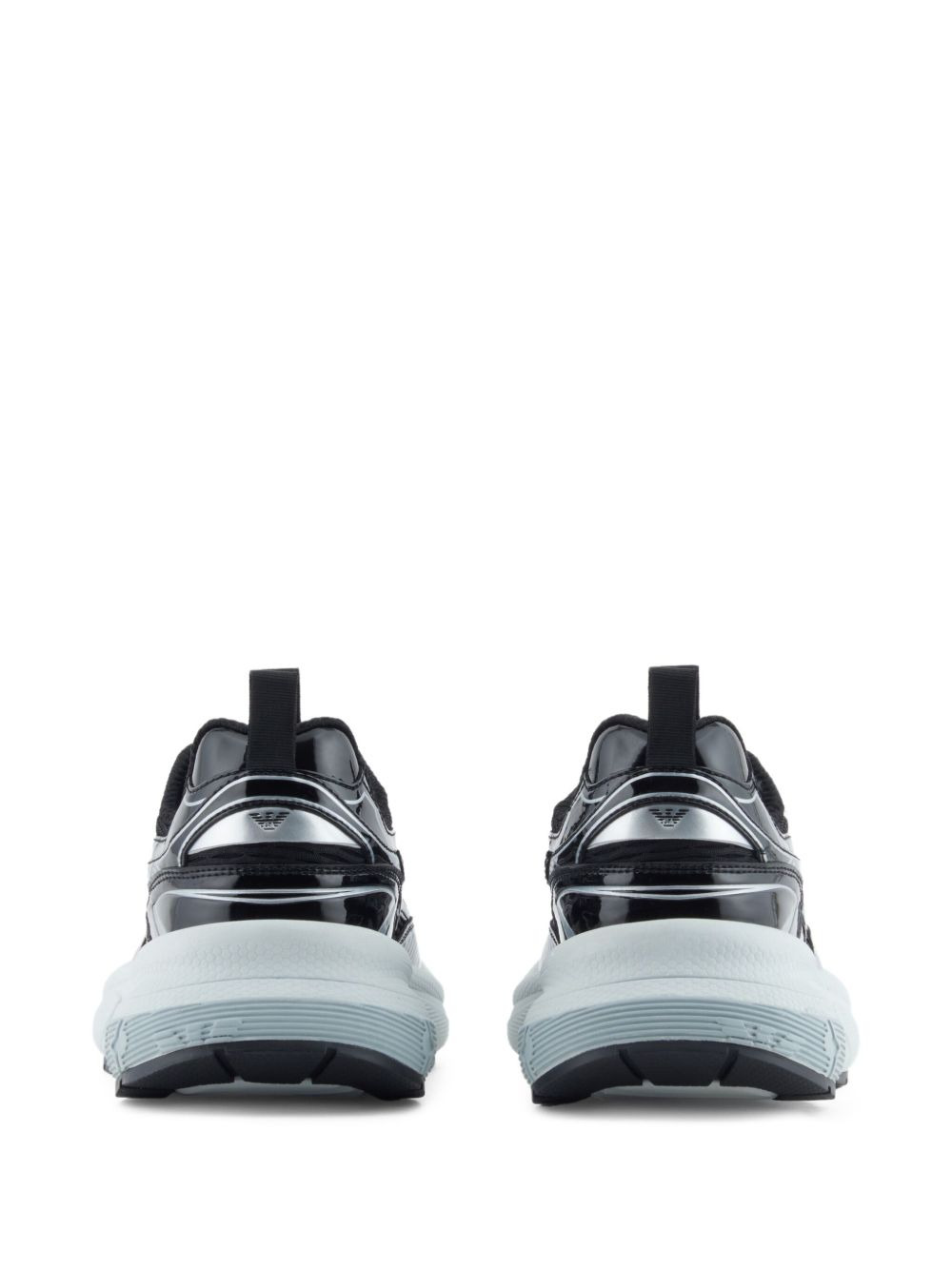 patent-leather striped sneakers - 3