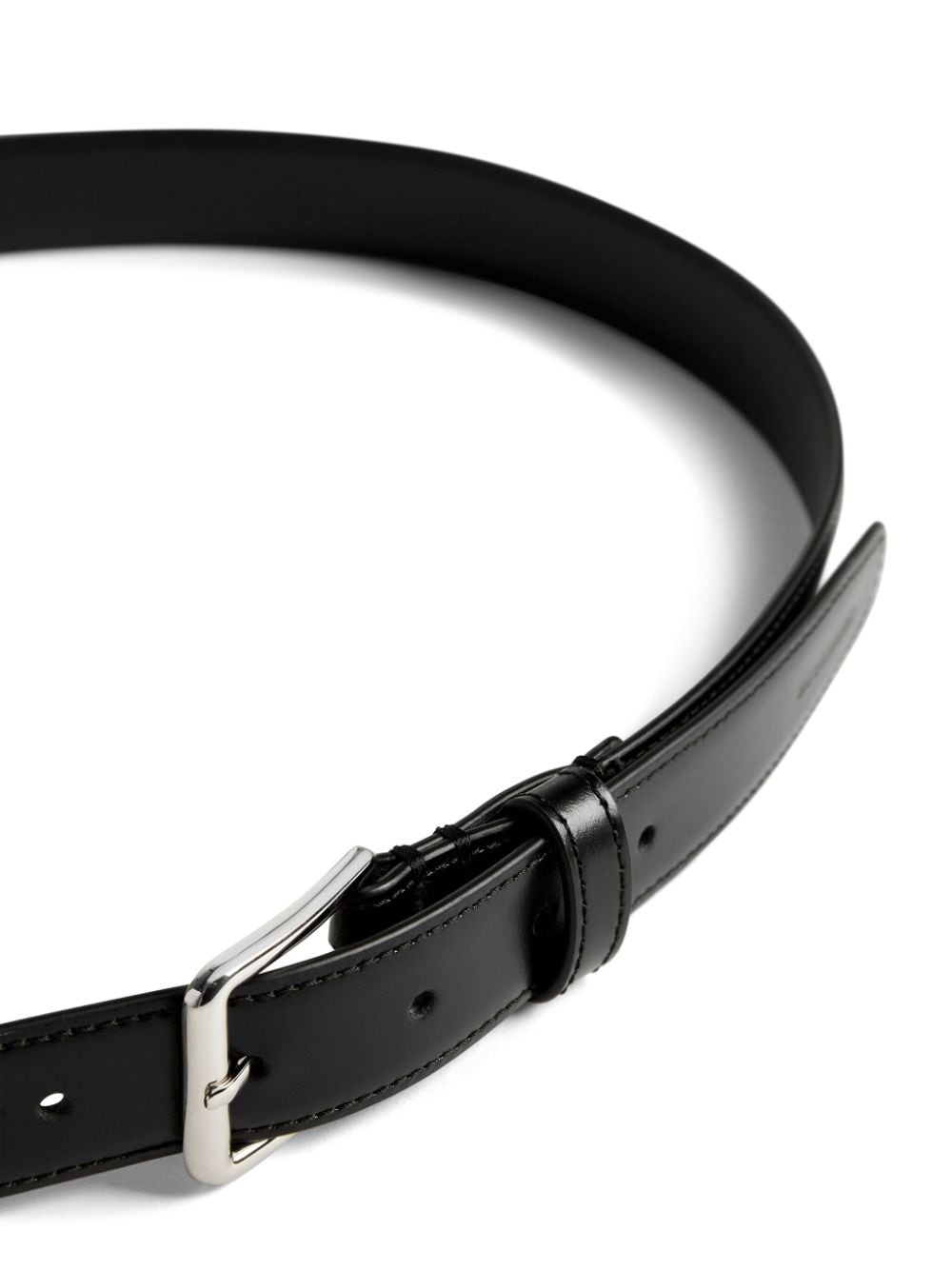 logo-debossed leather belt - 4
