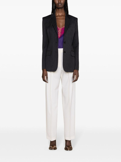 MSGM pleated tailored wool trousers outlook