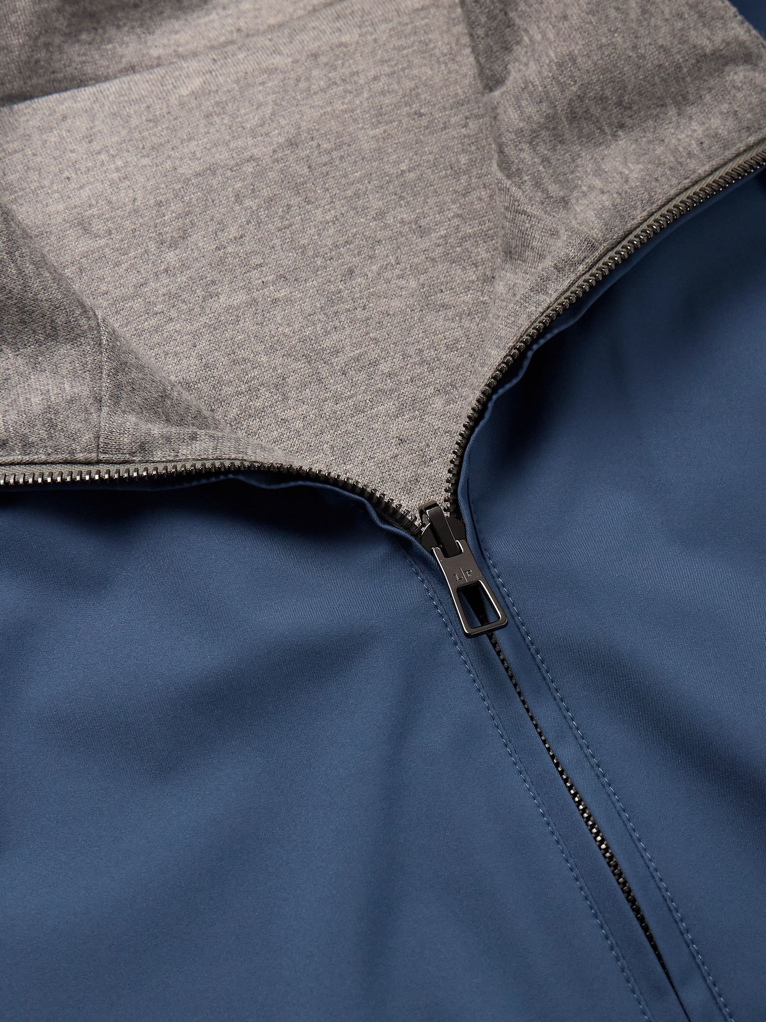 Reversible Windmate® Storm System® Nylon and Cashmere Blouson Jacket Blue - 5