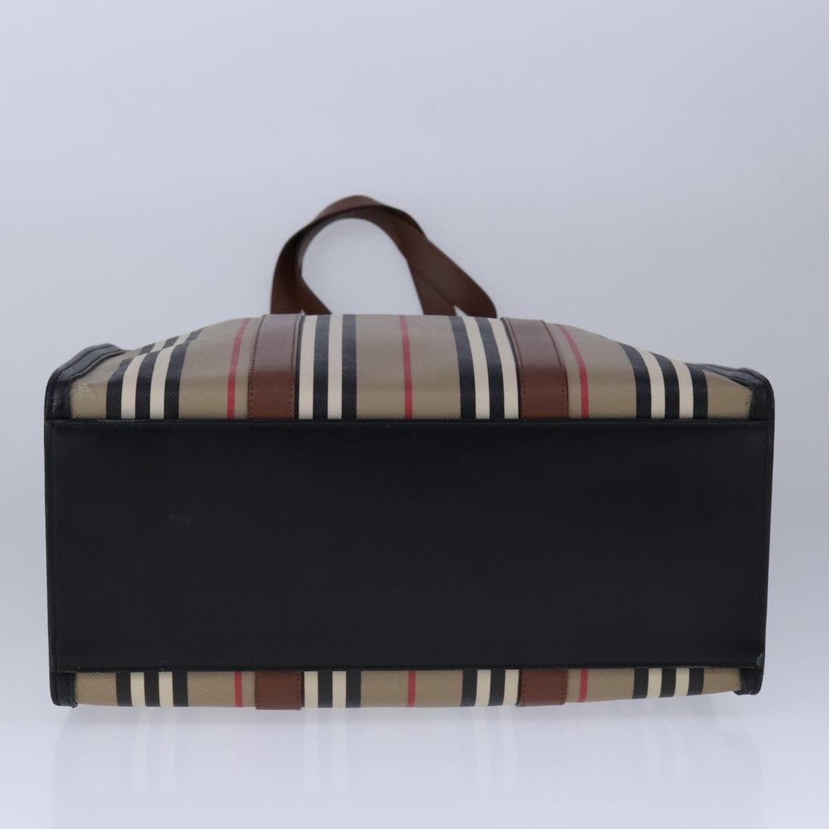 Burberry Nova Check Tote Bag Pvc Leather Beige - 9